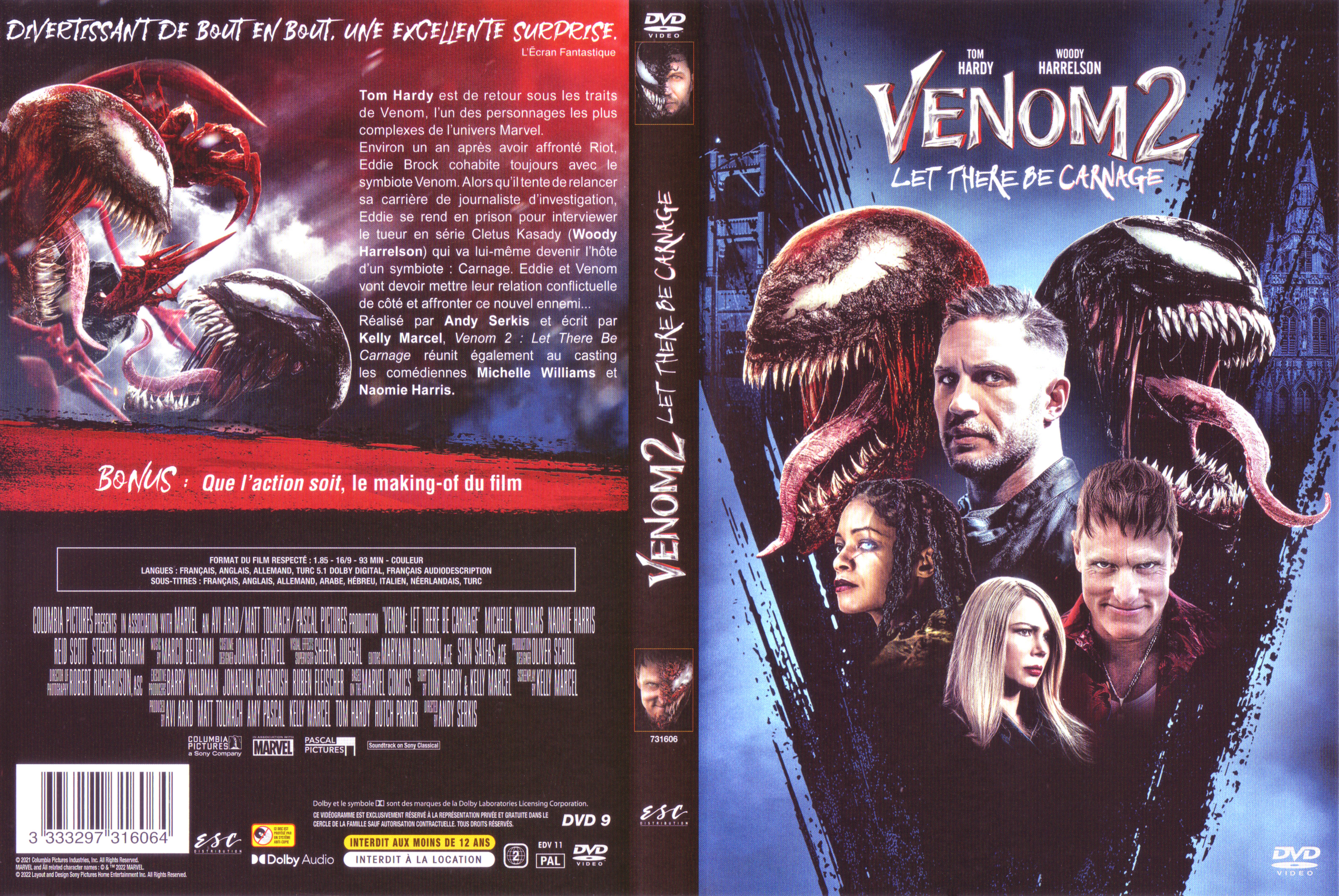 Jaquette DVD Venom 2 Let there be carnage