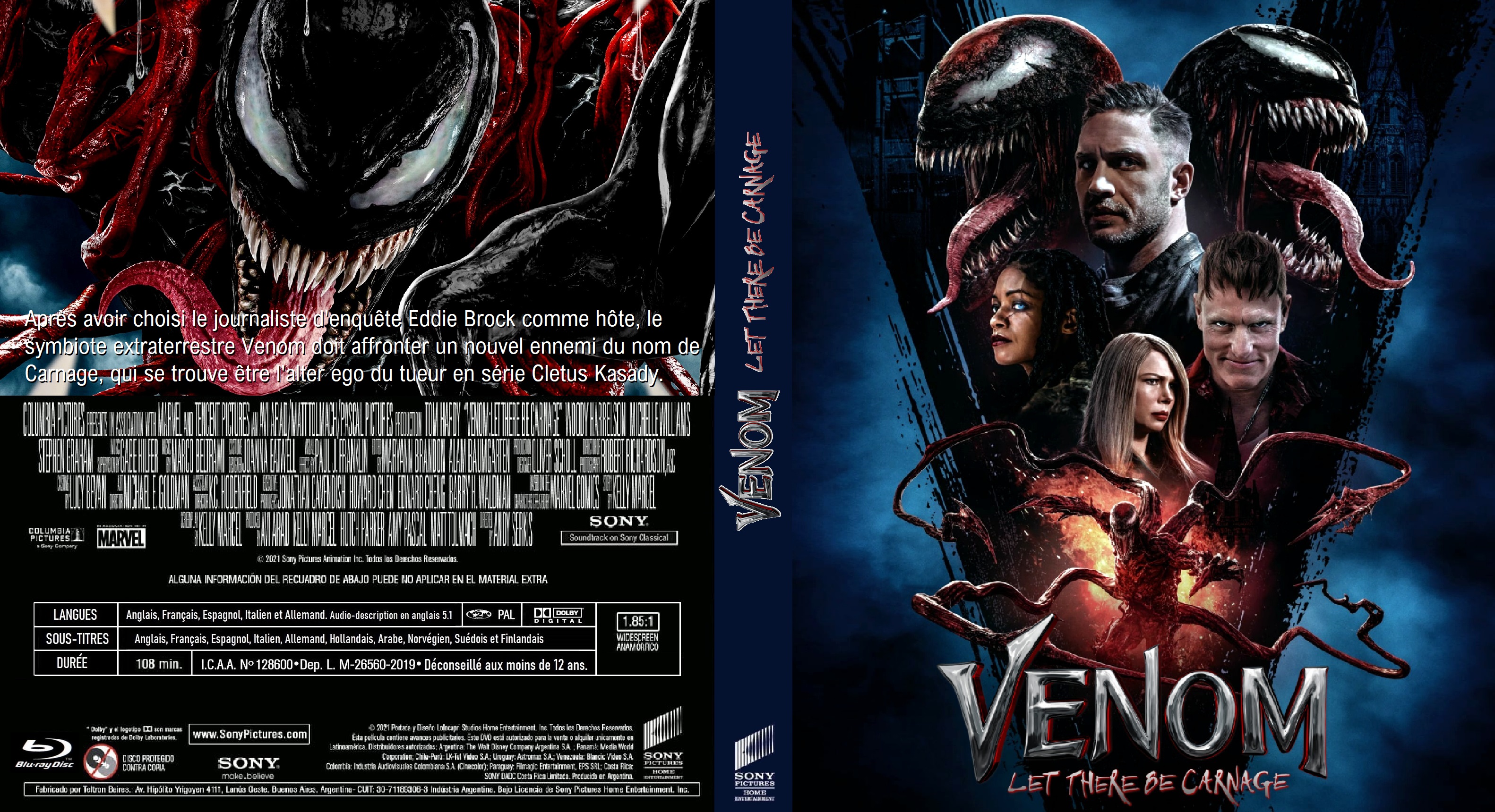 Jaquette DVD Venom: Let There Be Carnage custom (BLU-RAY)