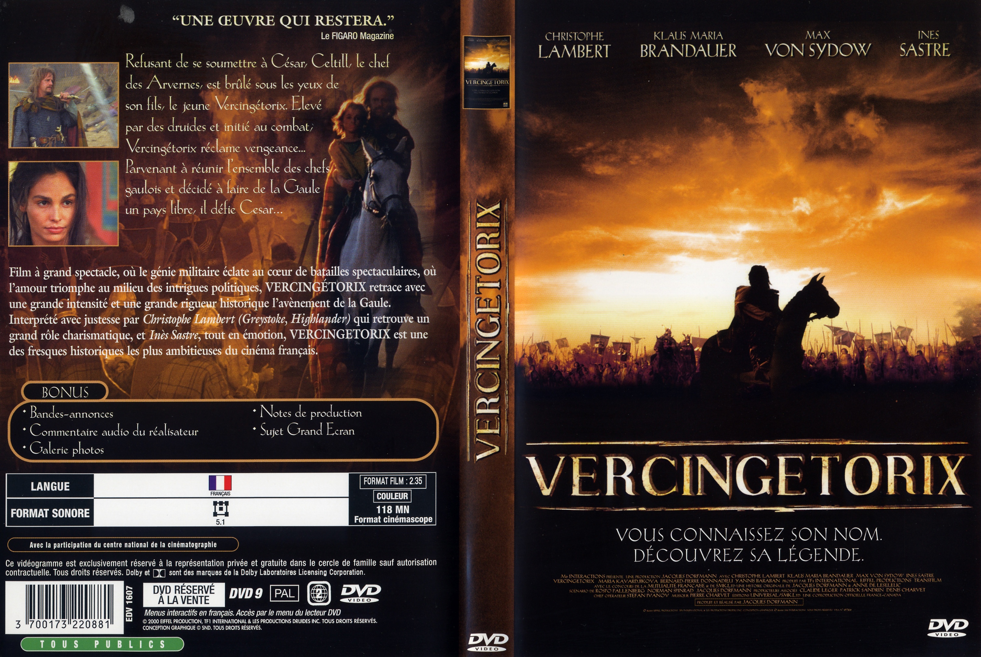 Jaquette DVD Vercingetorix v2