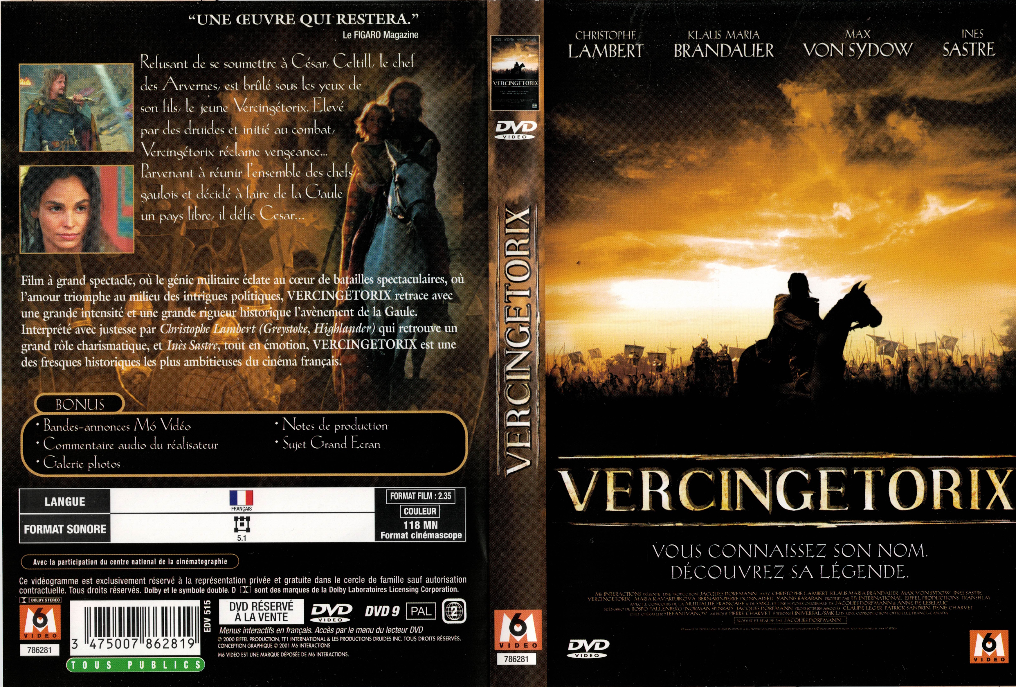Jaquette DVD Vercingetorix v3