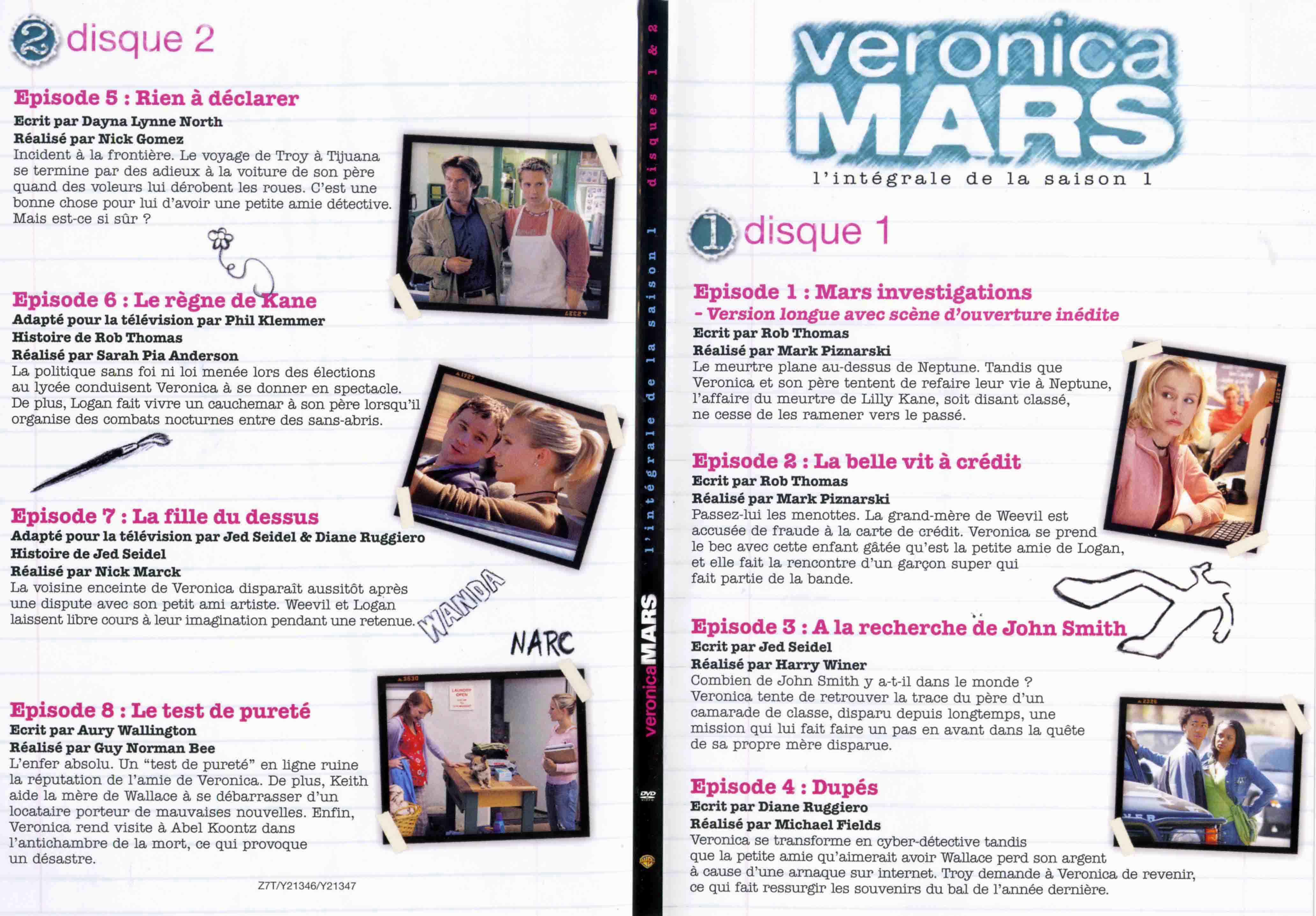 Jaquette DVD Veronica Mars Saison 1 DVD 1