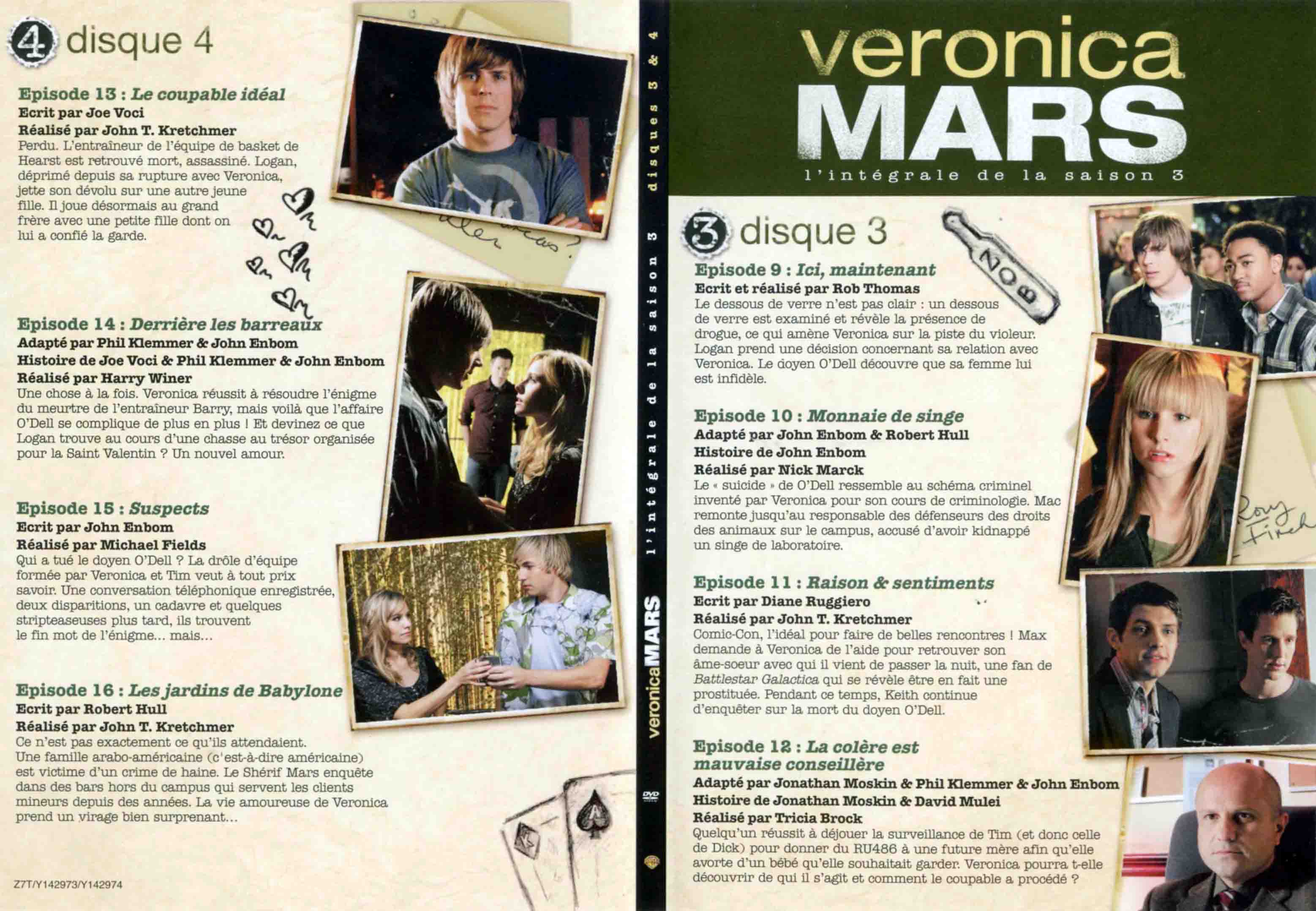 Jaquette DVD Veronica Mars Saison 3 DVD 2