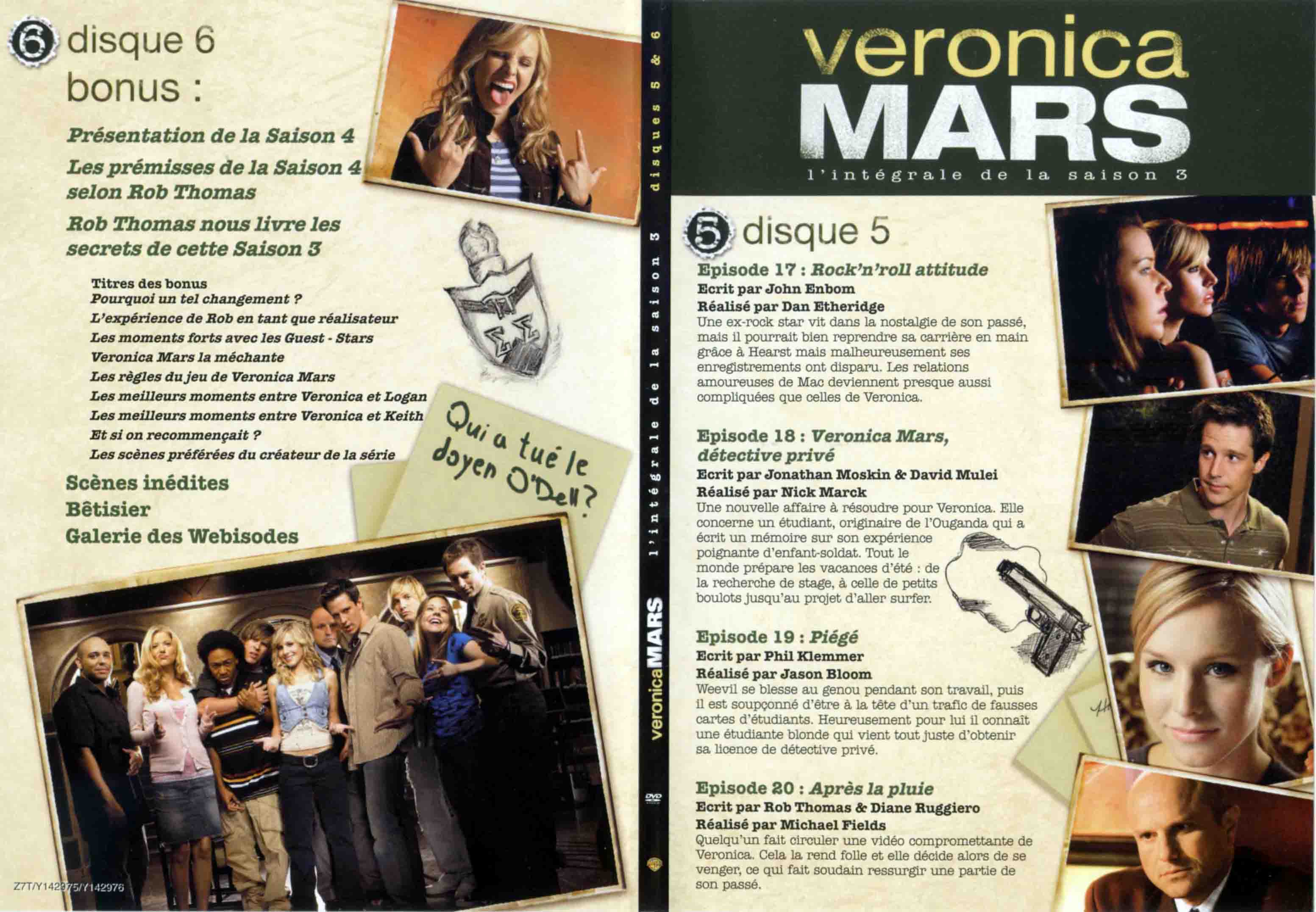 Jaquette DVD Veronica Mars Saison 3 DVD 3