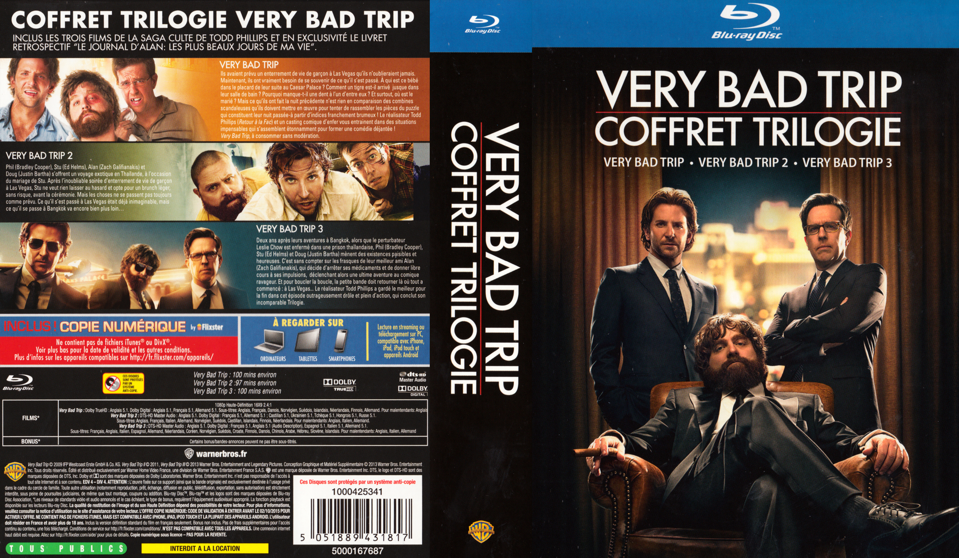 Jaquette DVD Very Bad Trip Trilogie COFFRET (BLU-RAY)