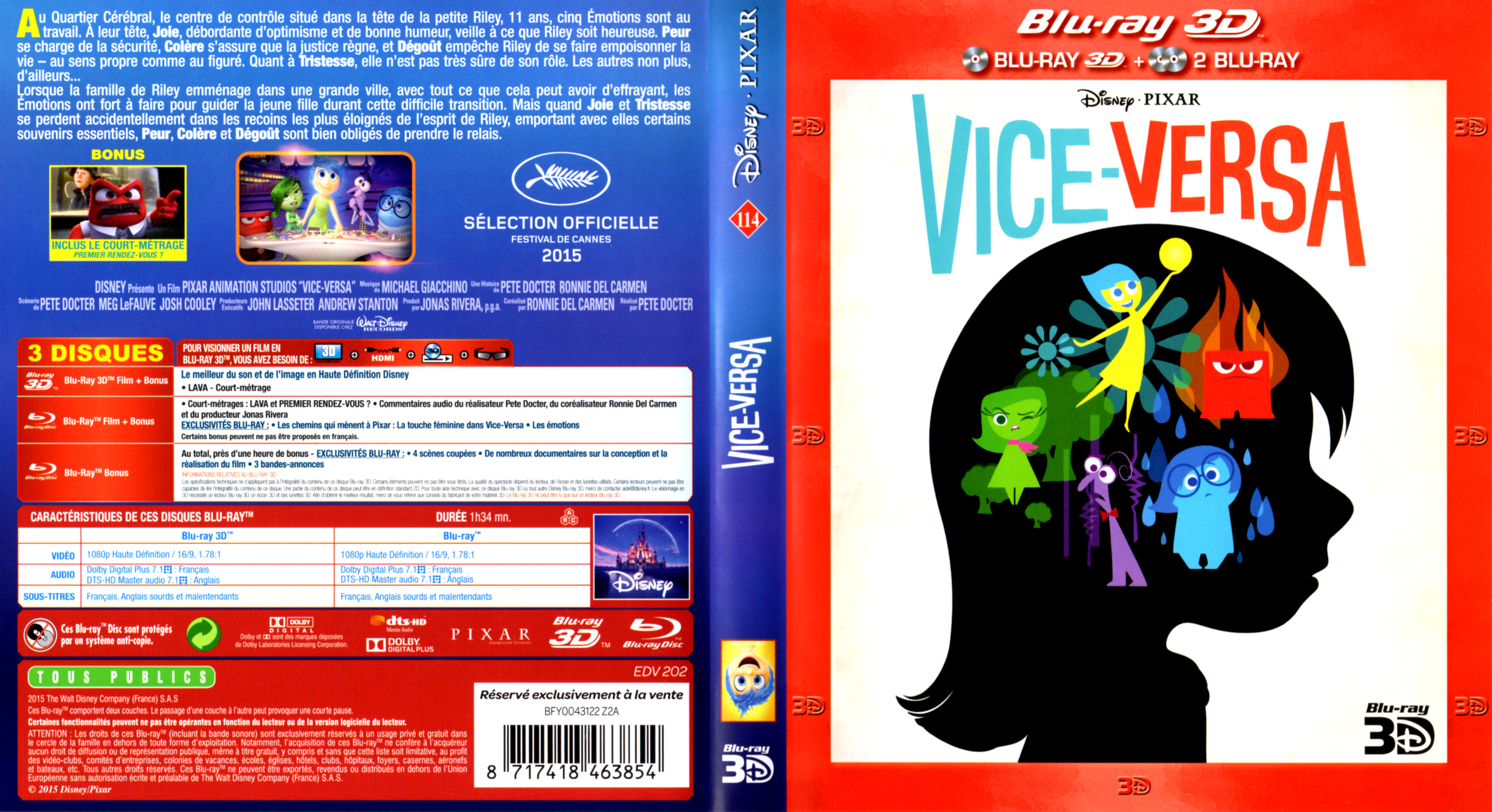 Jaquette DVD Vice Versa 3D (BLU-RAY)