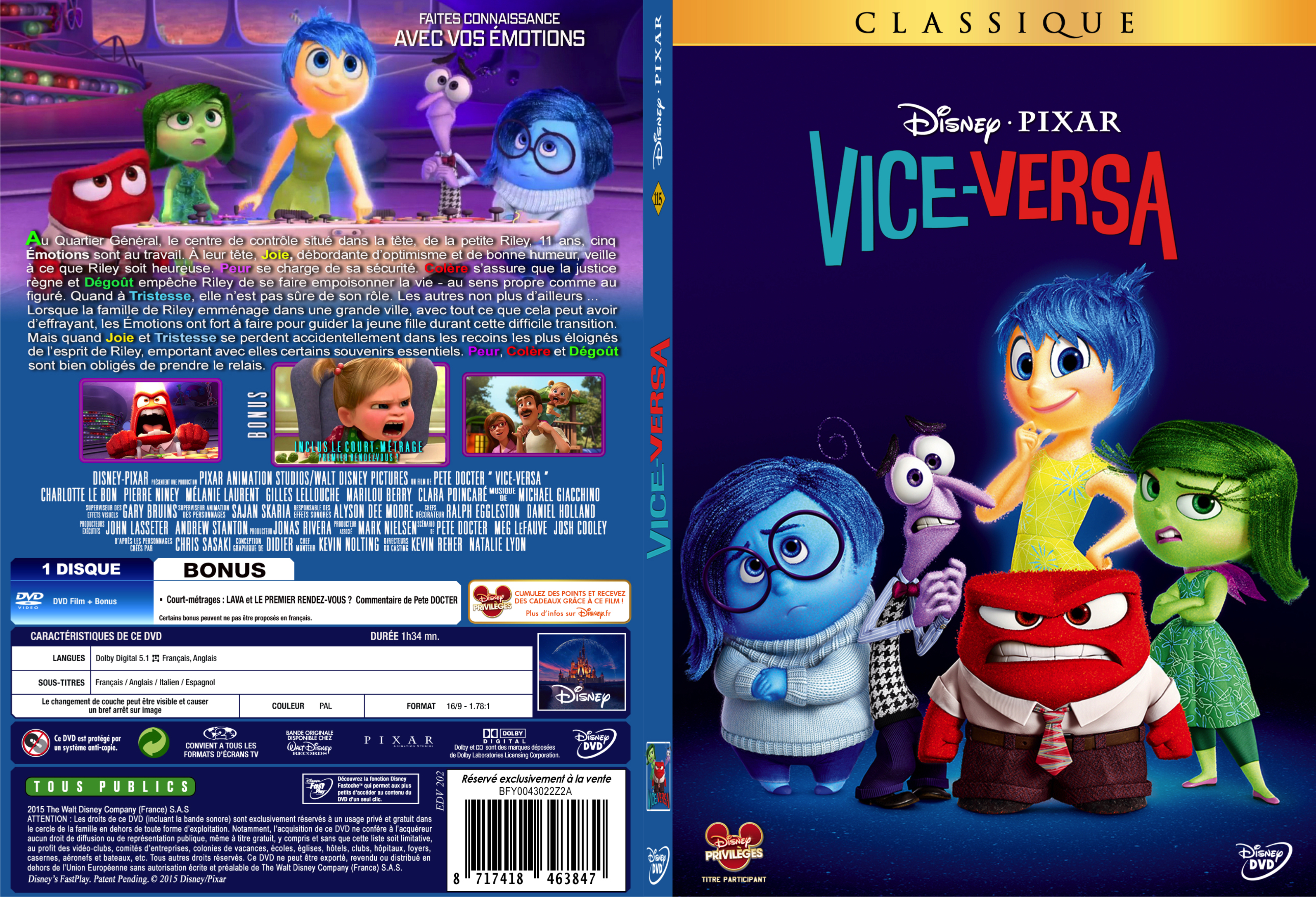 Jaquette DVD Vice Versa custom - SLIM