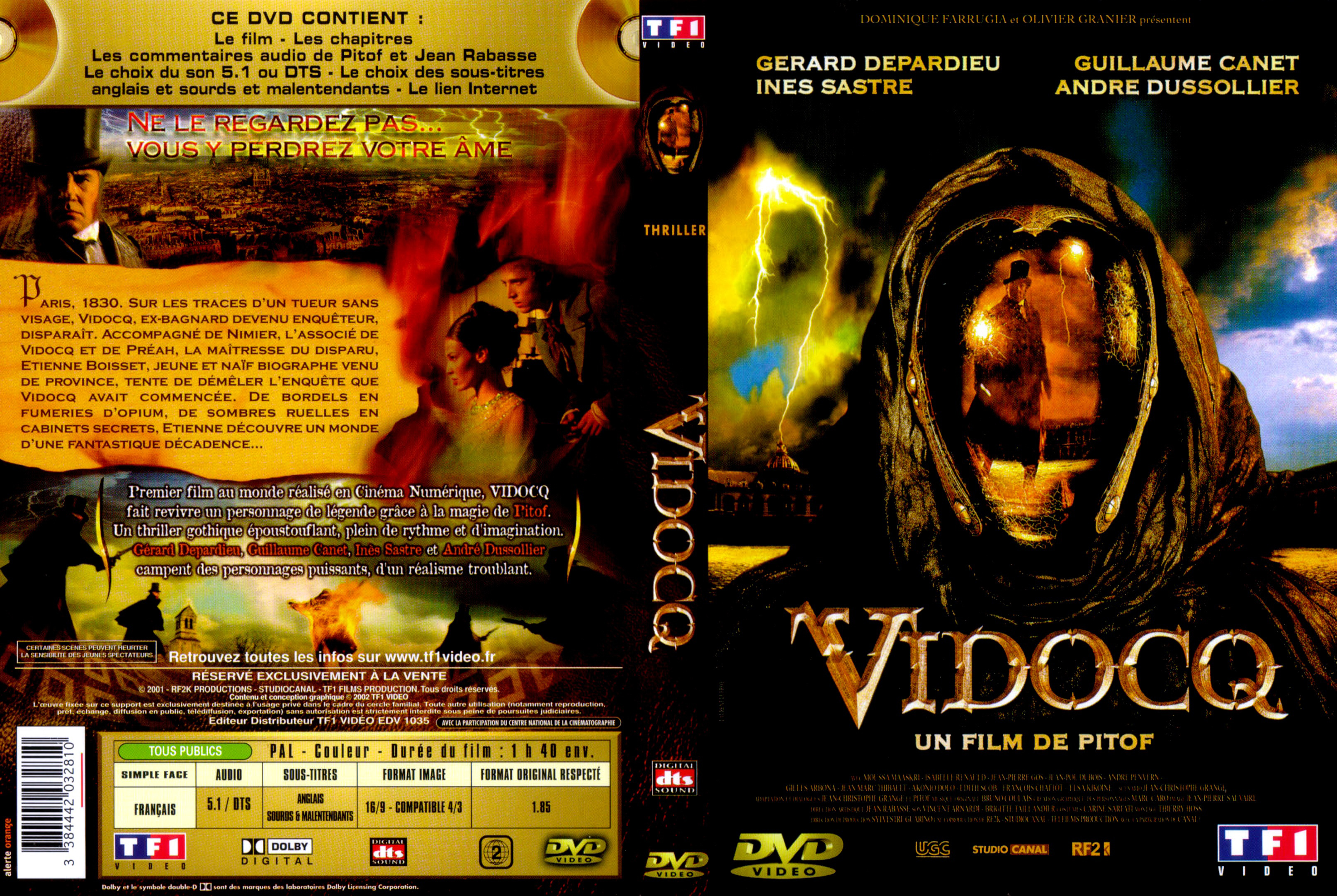 Jaquette DVD Vidocq v2