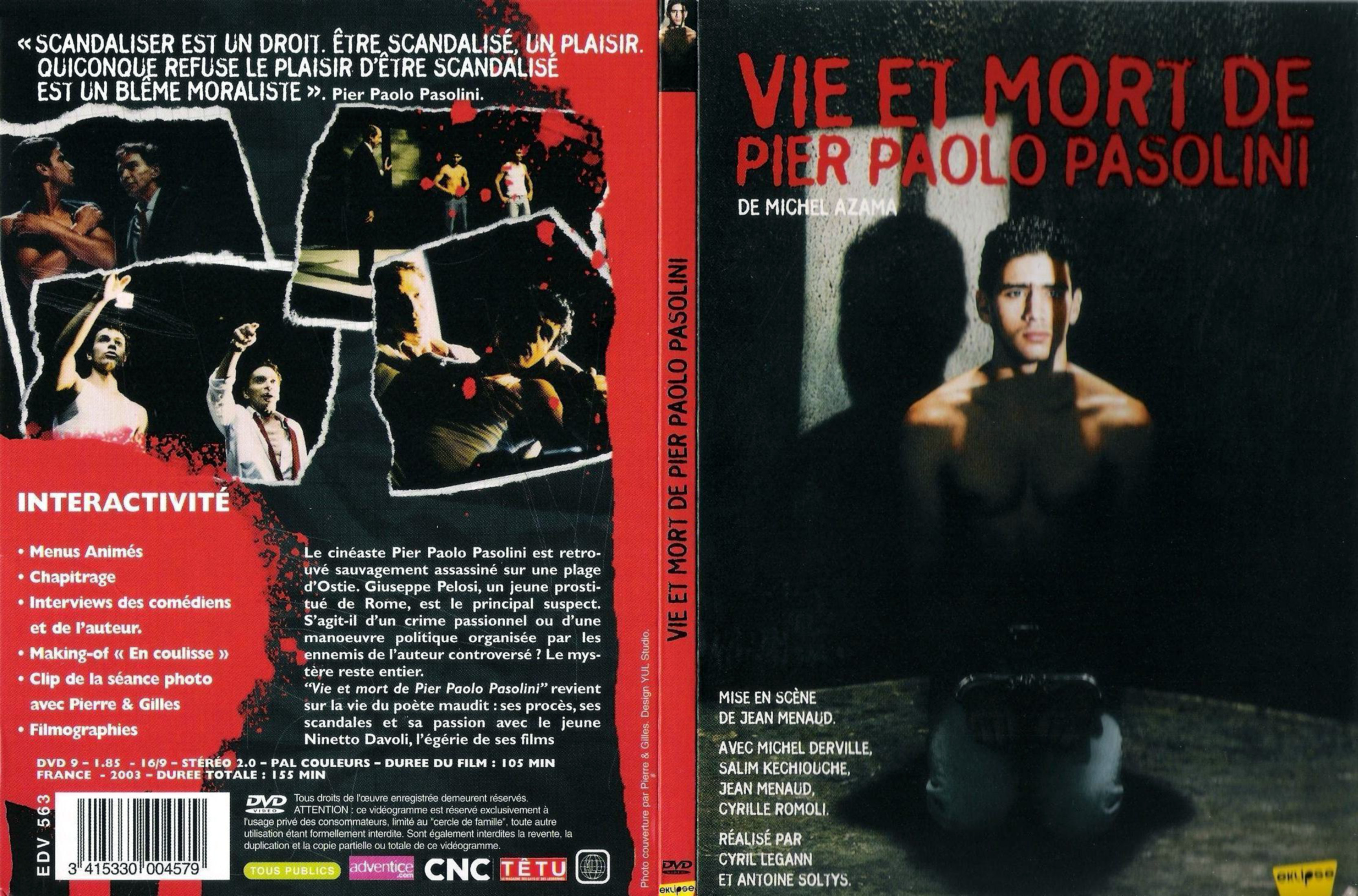 Jaquette DVD Vie et mort de Pier Paolo Pasolini