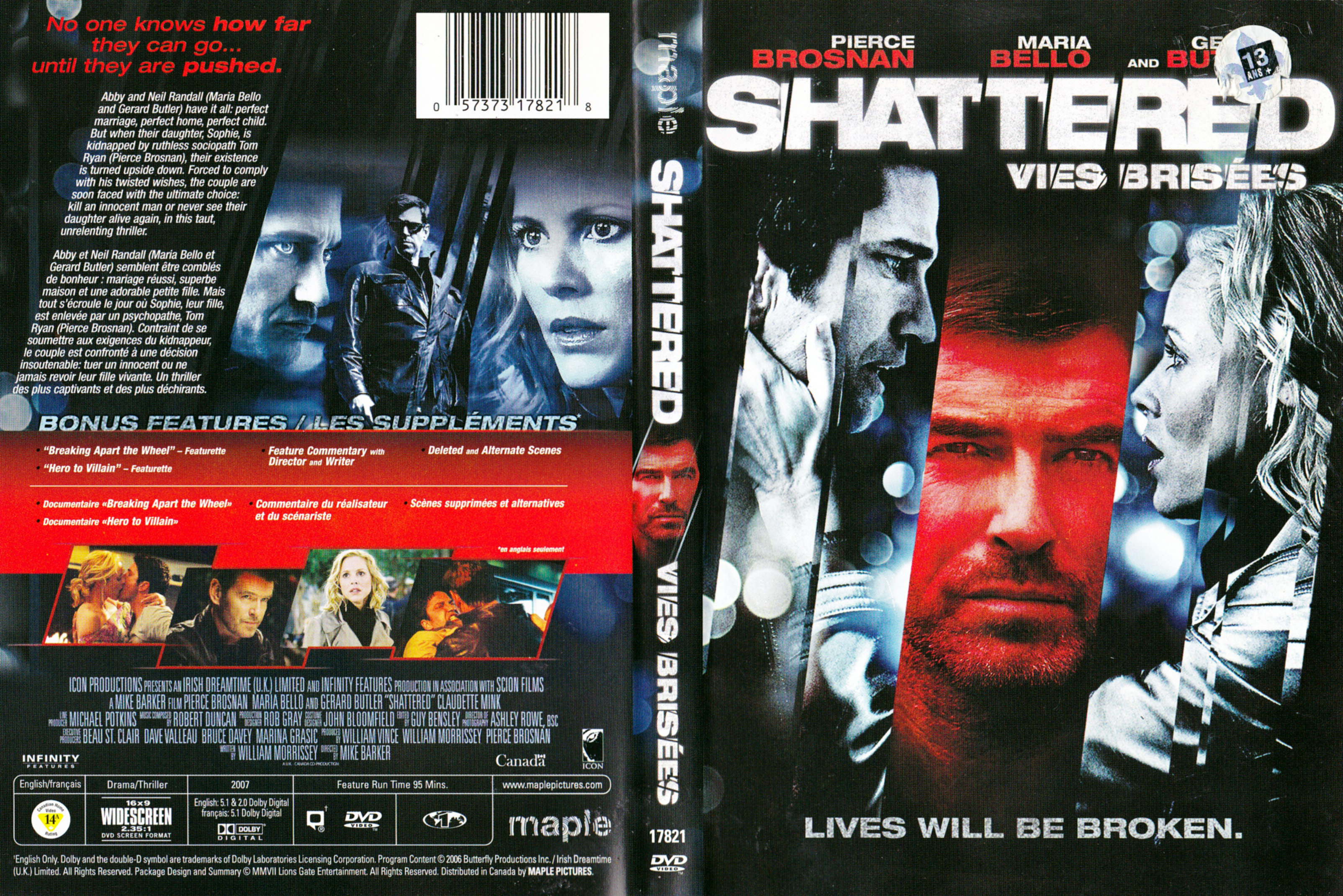 Jaquette DVD Vies brises - Shatered (Canadienne)