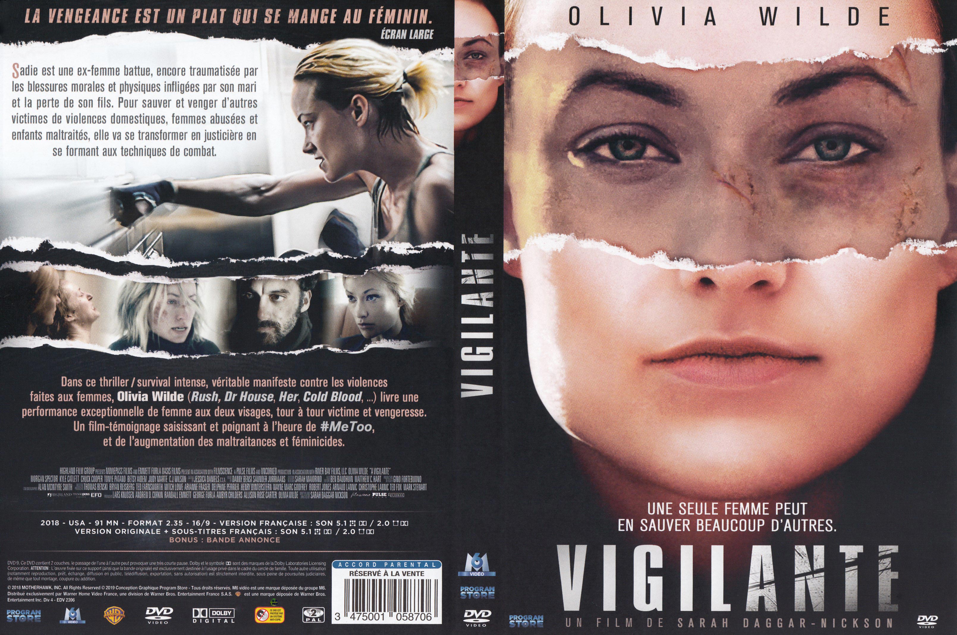 Jaquette DVD Vigilante (2018)