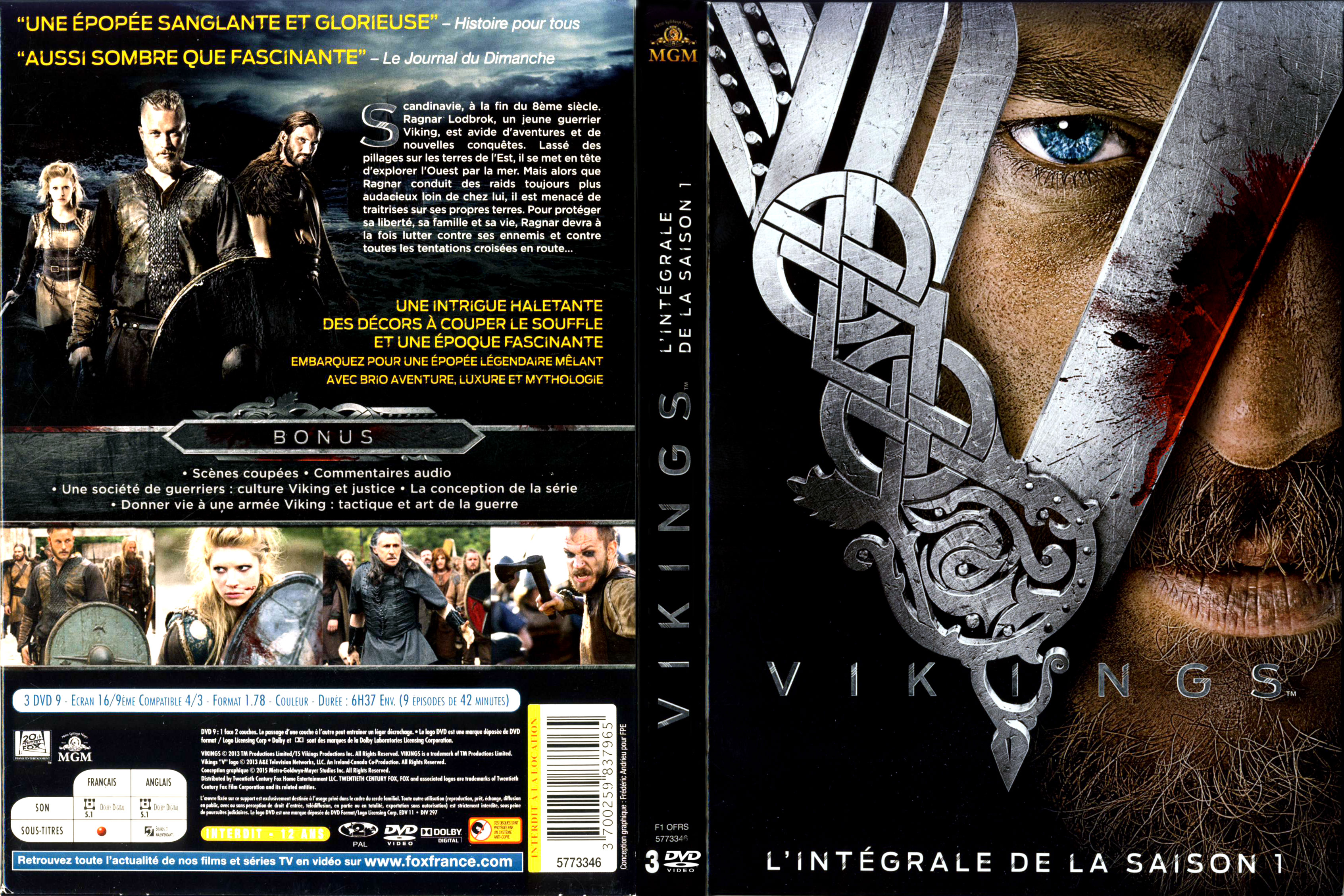 Jaquette DVD Vikings Saison 1 COFFRET v2