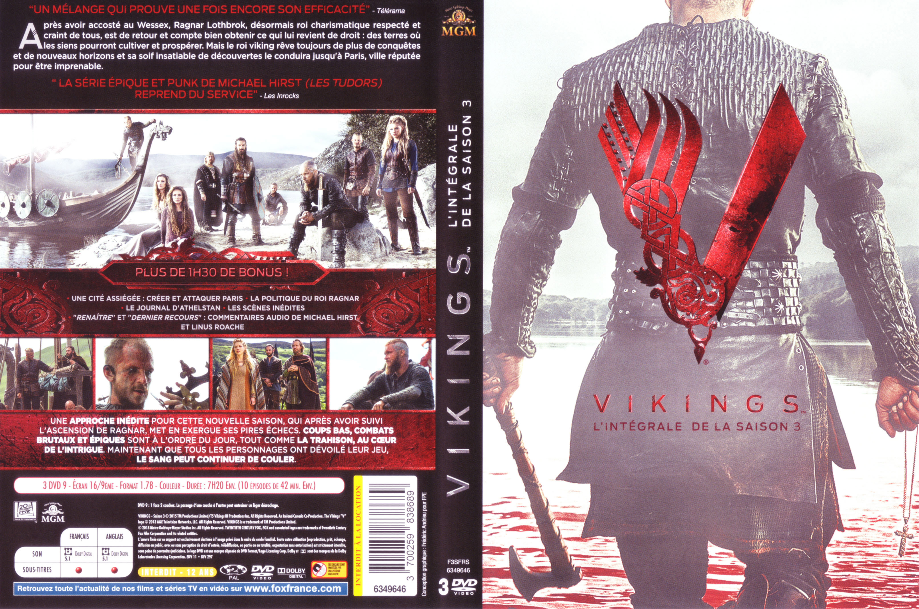 Jaquette DVD Vikings Saison 3