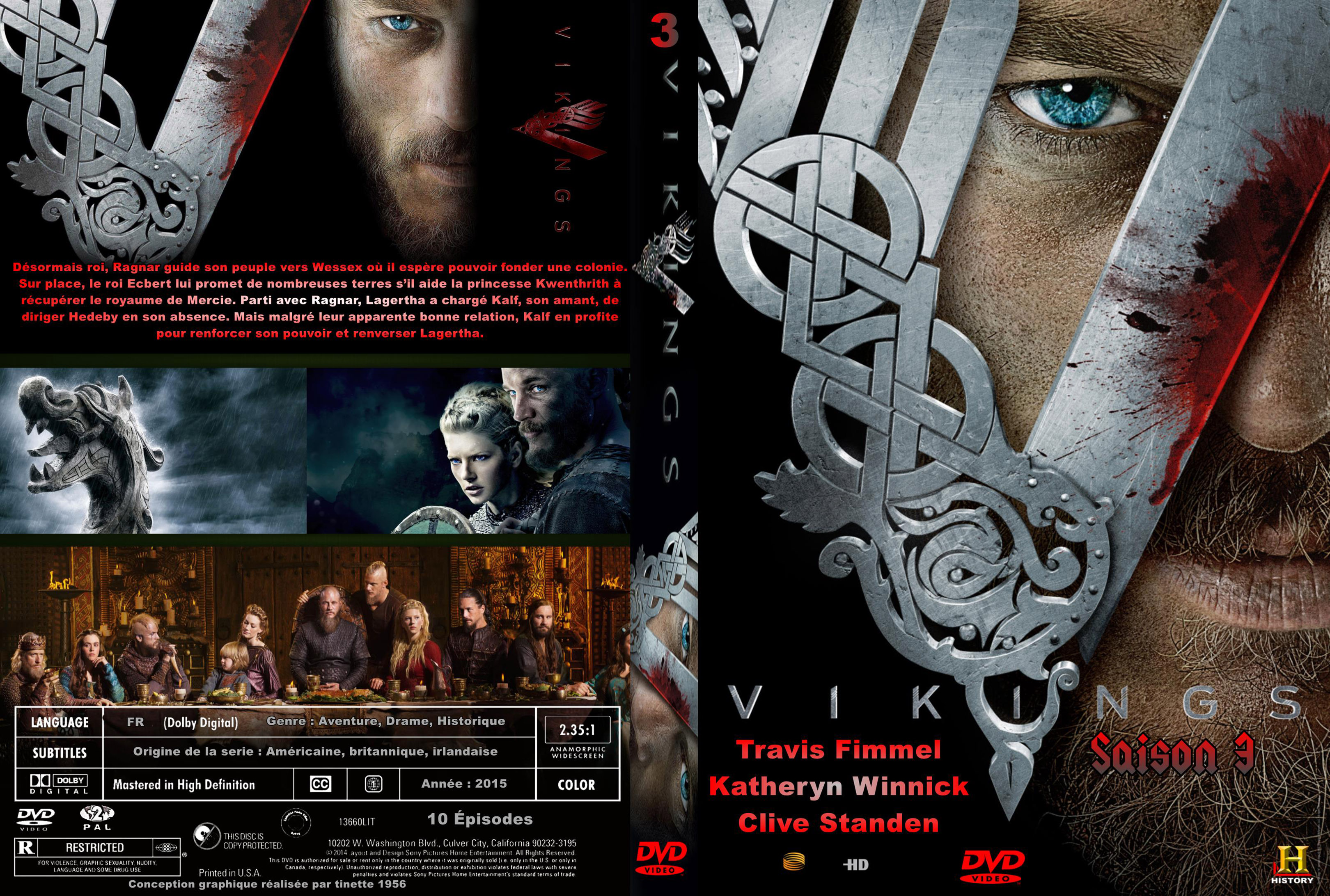 Jaquette DVD Vikings Saison 3 custom