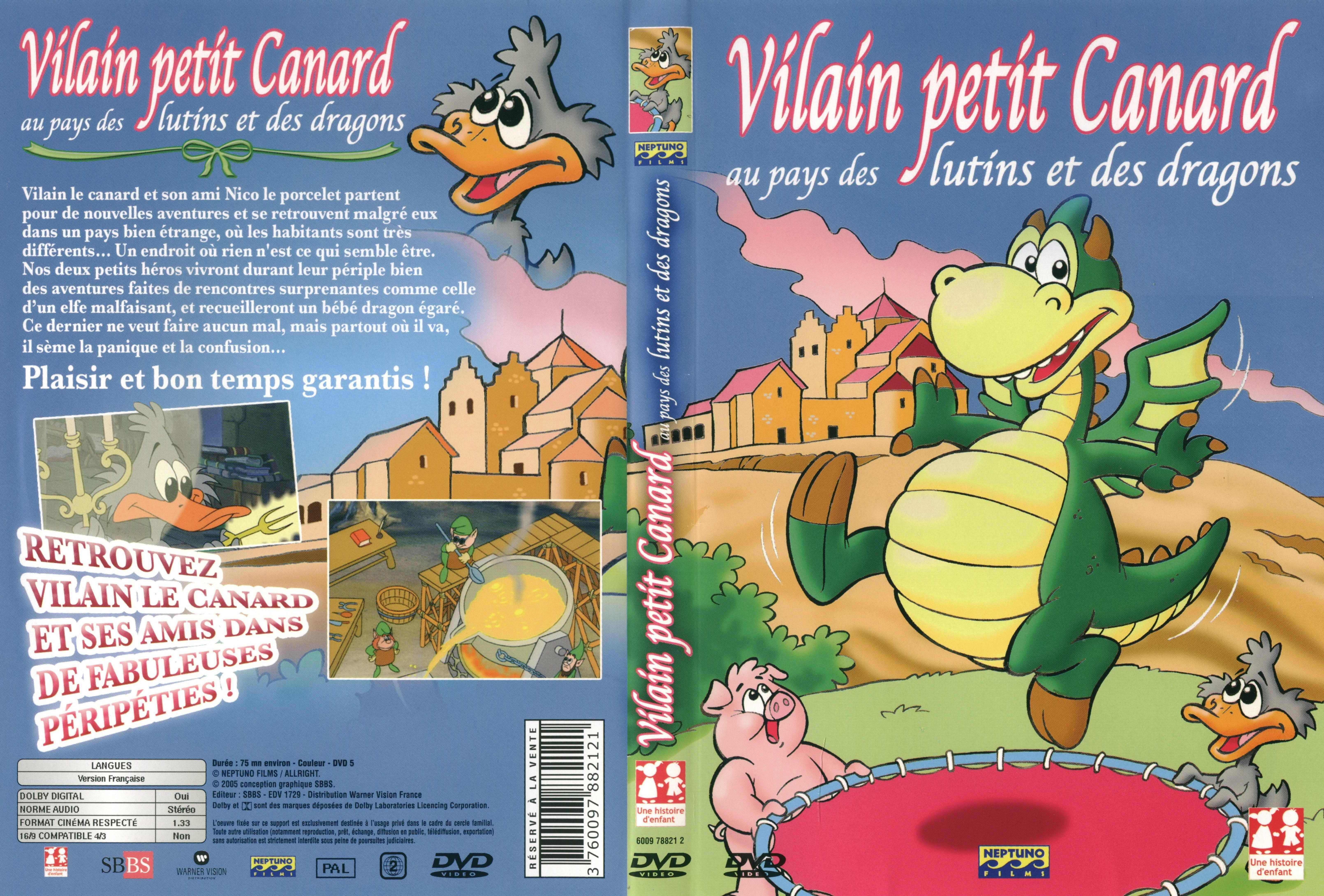 Jaquette DVD Vilain petit canard au pays des lutins et des dragons