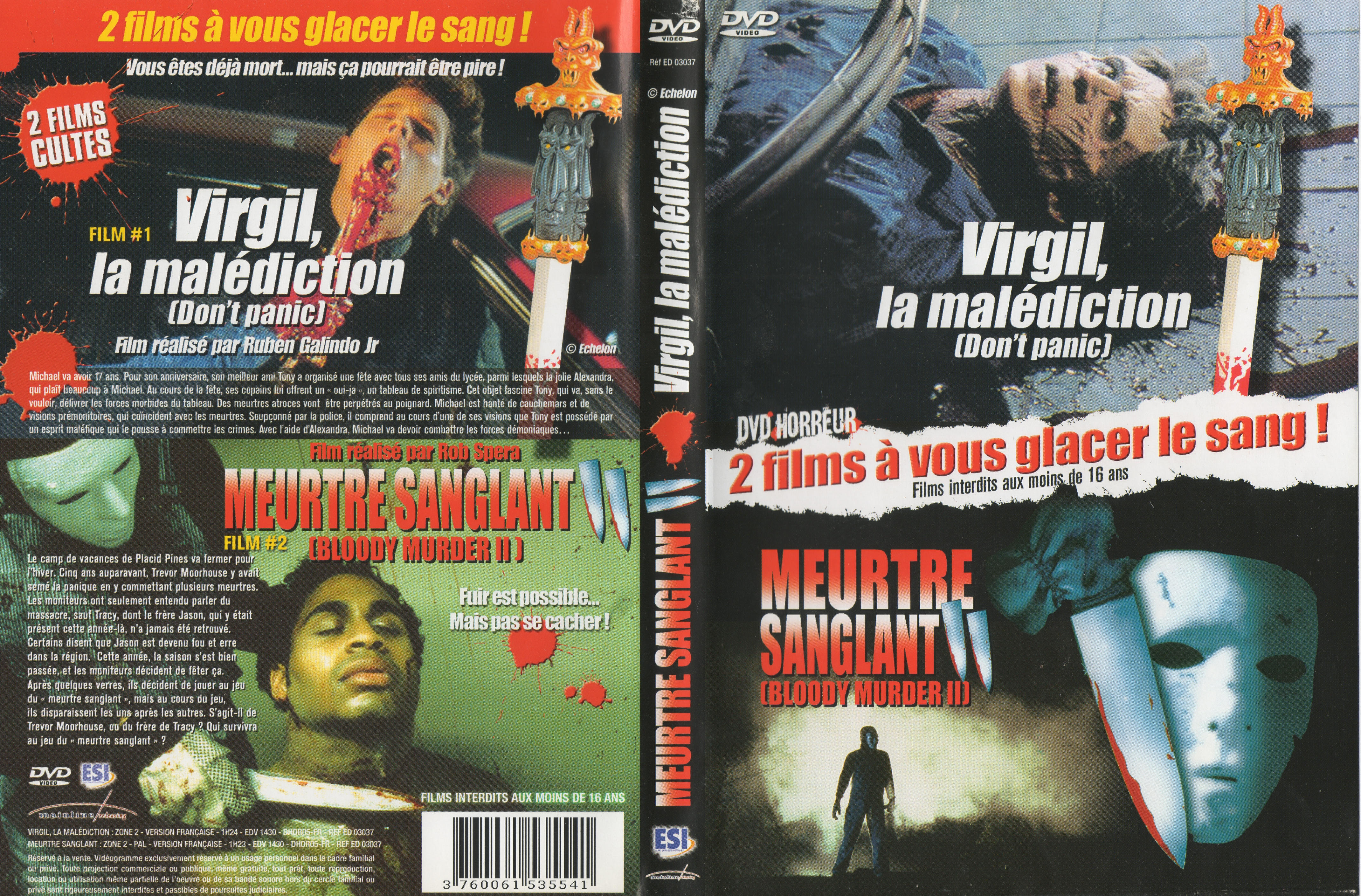 Jaquette DVD Virgil la malediction - Meurtre sanglant 2