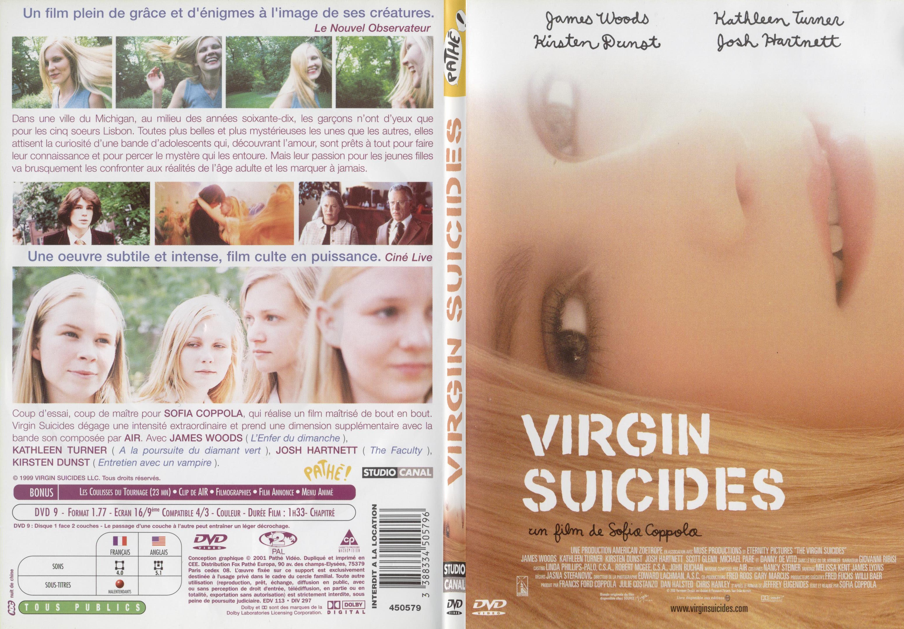 Jaquette DVD Virgin suicides - SLIM