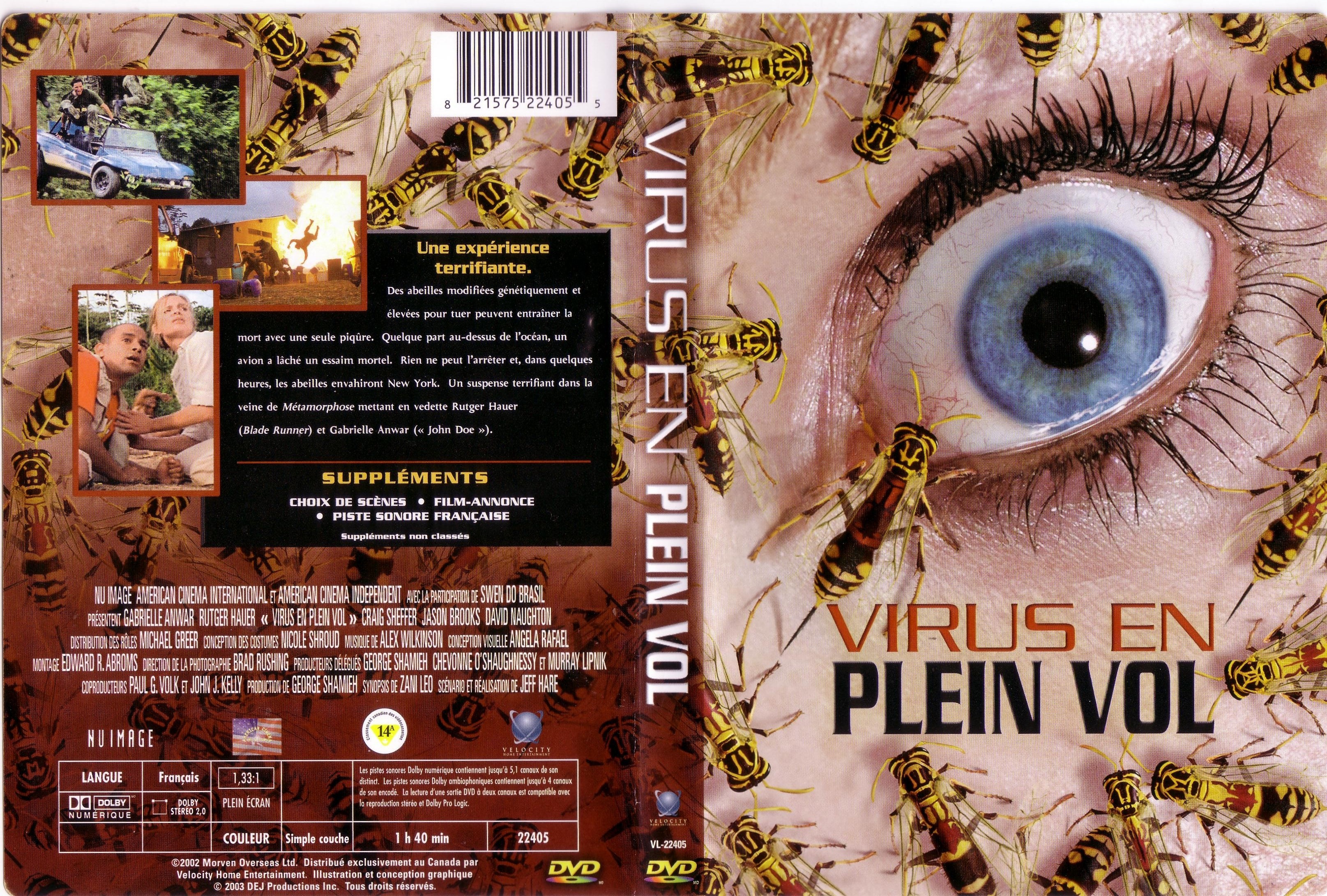 Jaquette DVD Virus en plein vol