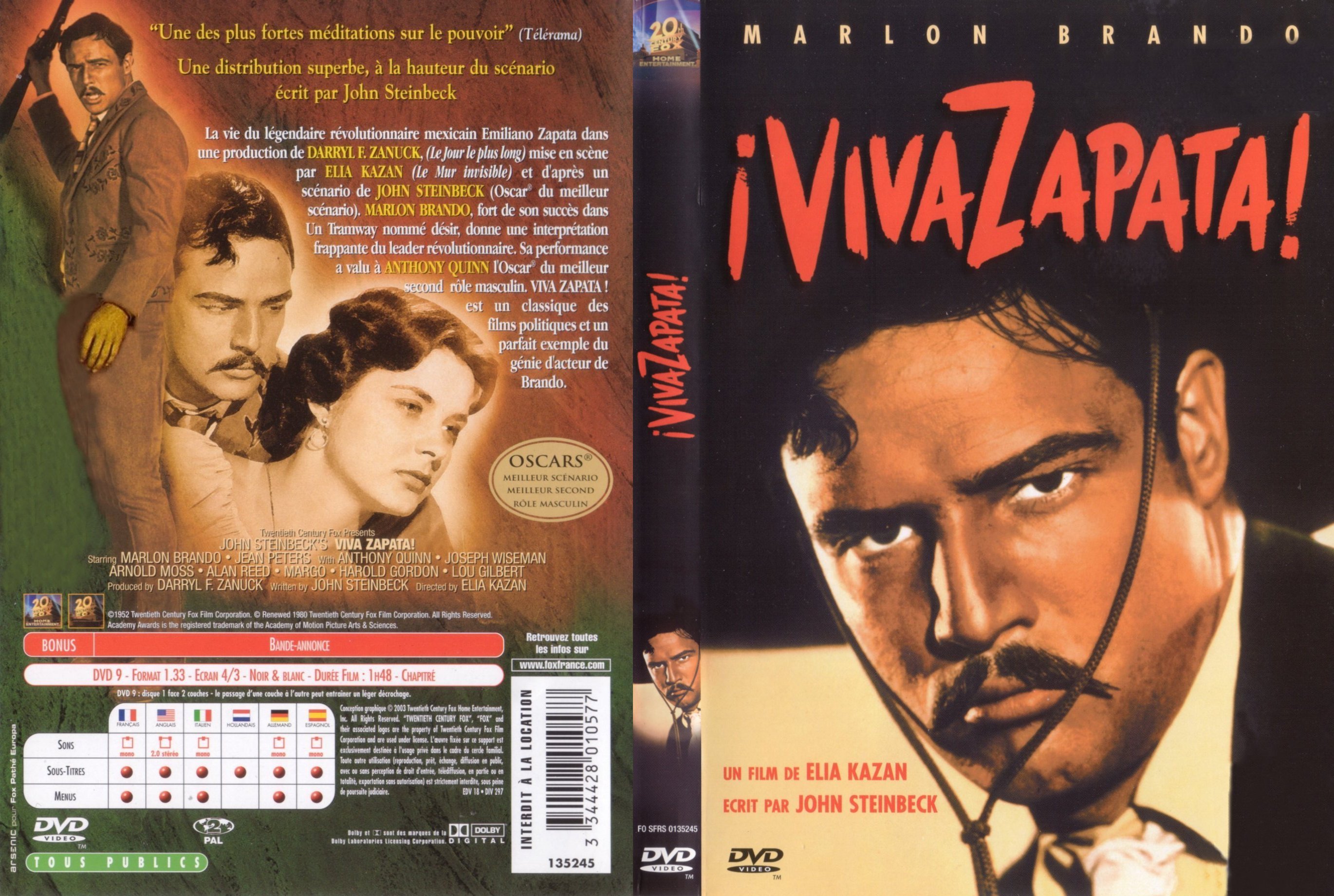 Jaquette DVD Viva Zapata