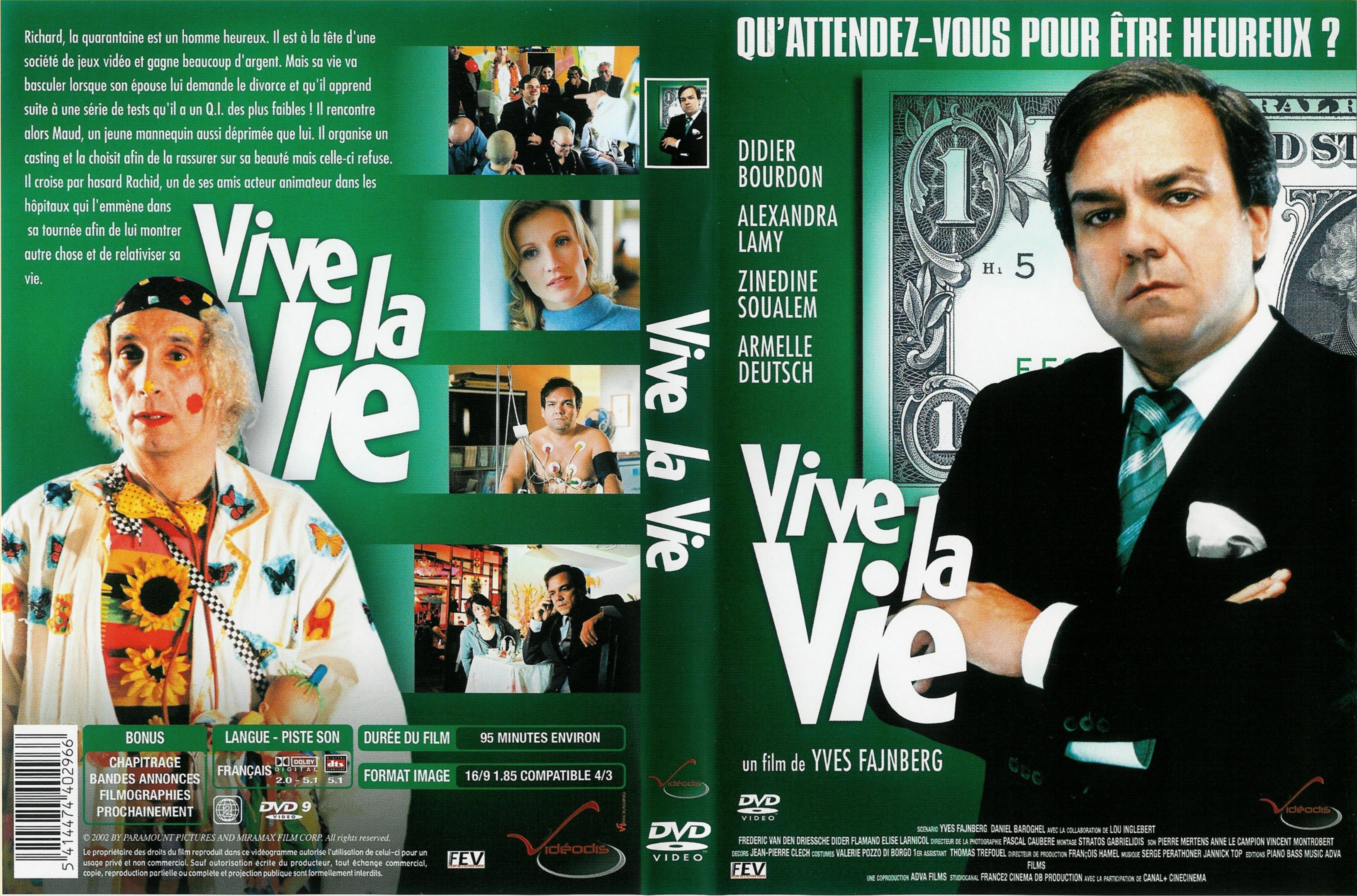 Jaquette DVD Vive la vie
