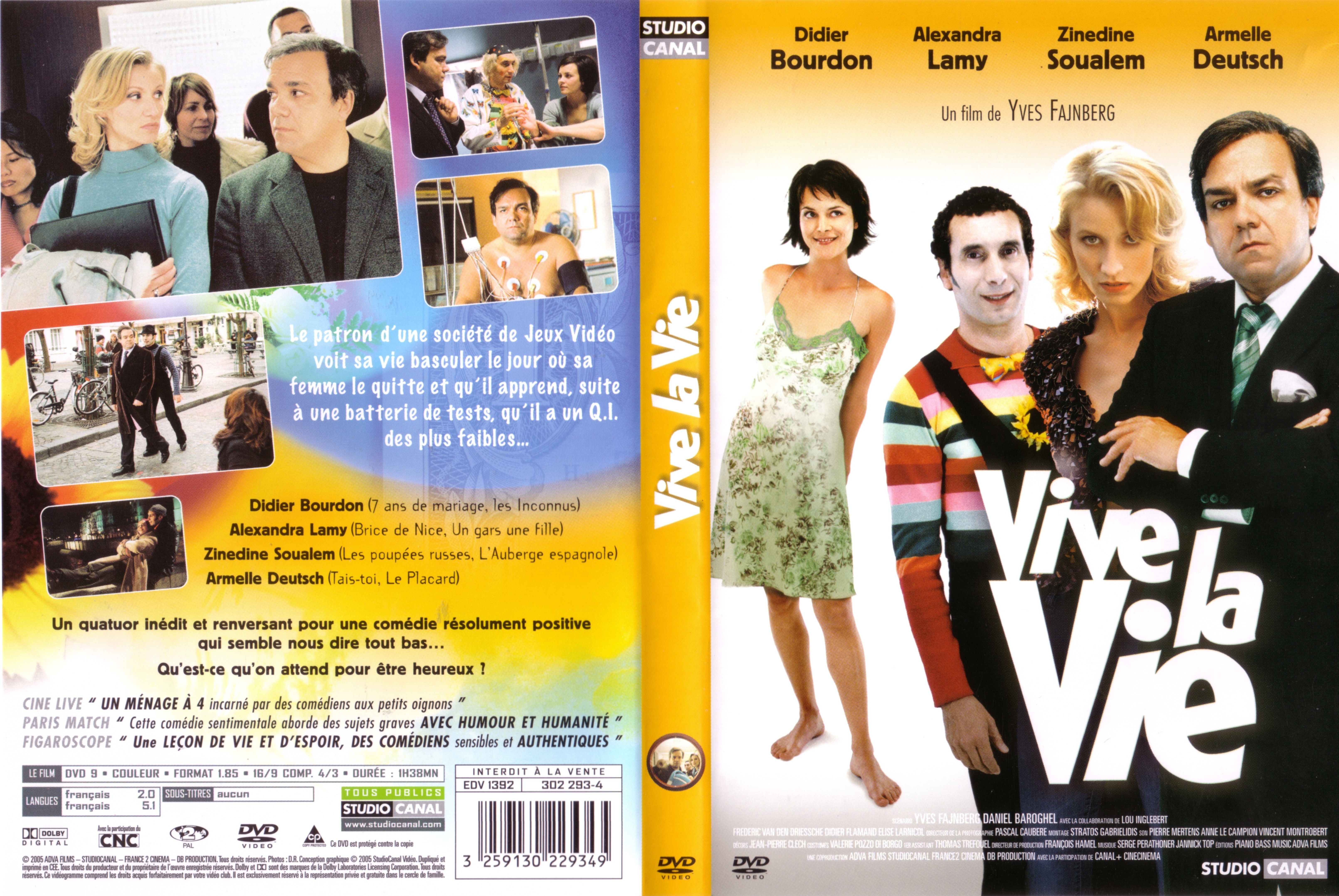 Jaquette DVD Vive la vie v2