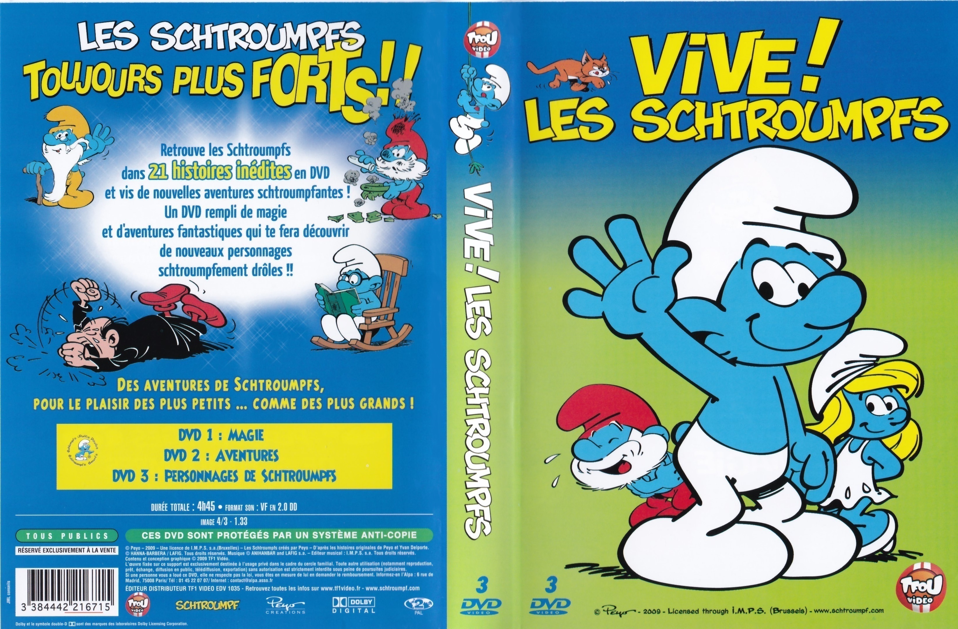 Jaquette DVD Vive les Schtroumpfs !