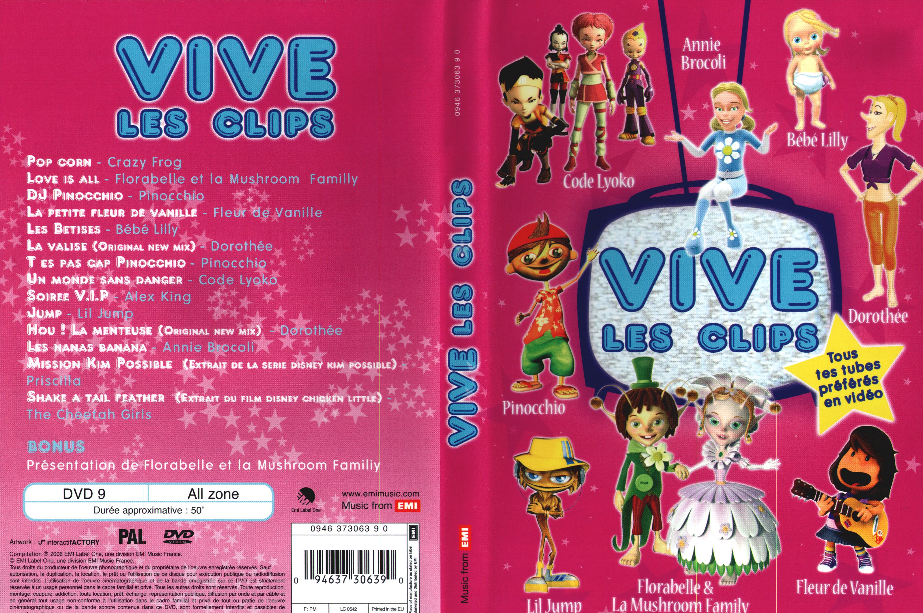 Jaquette DVD Vive les clips