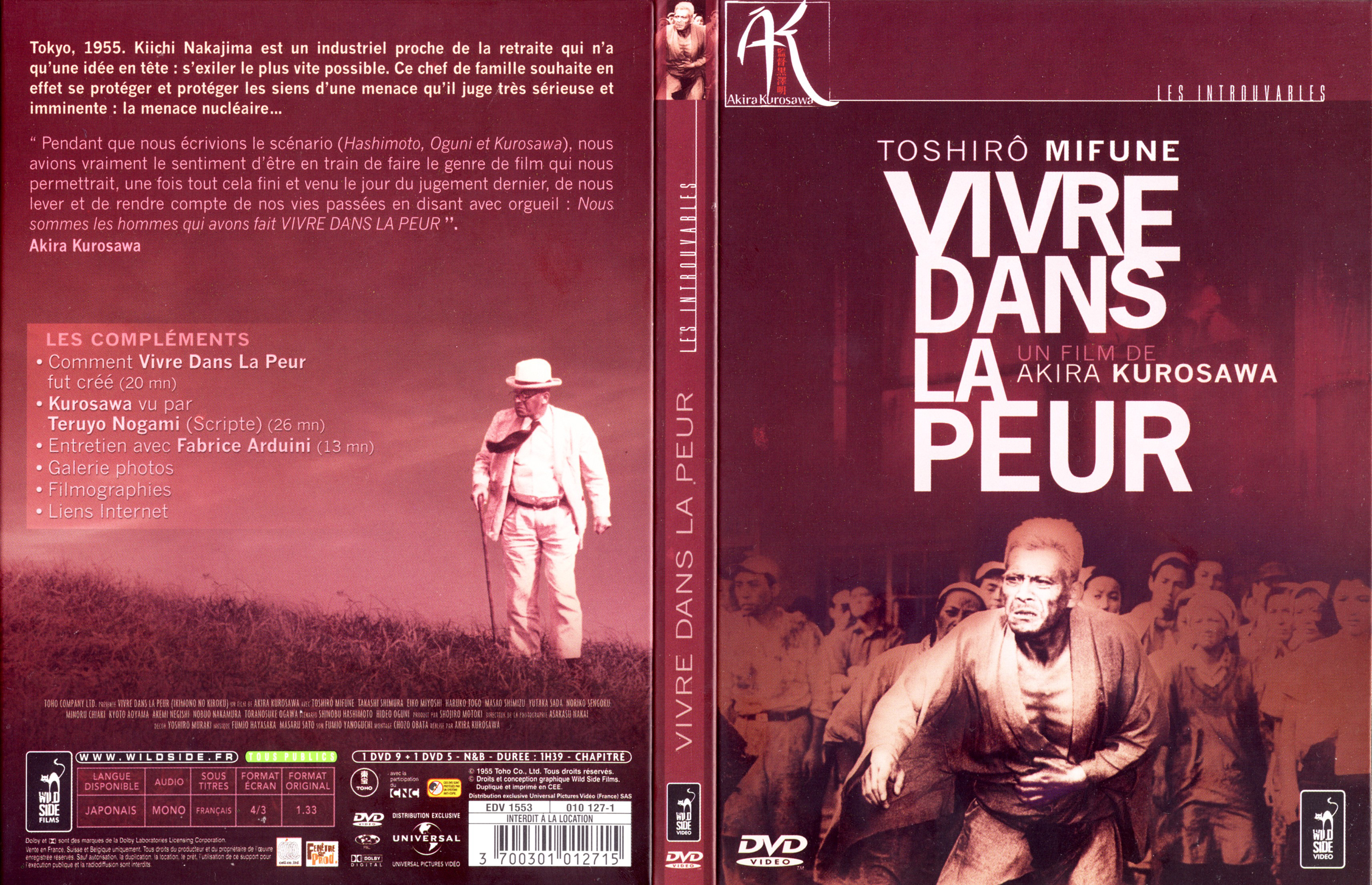 Jaquette DVD Vivre dans la peur