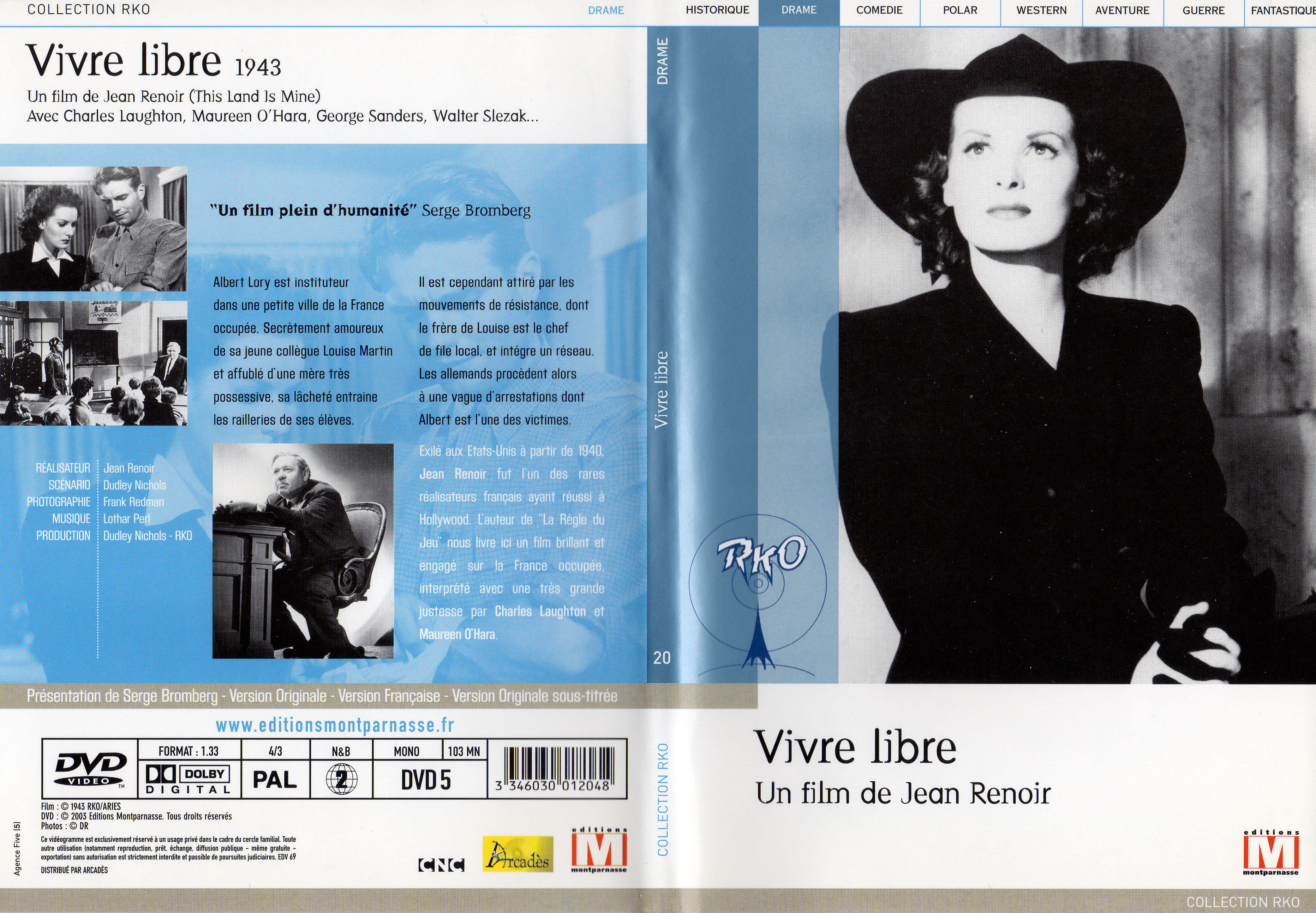 Jaquette DVD Vivre libre