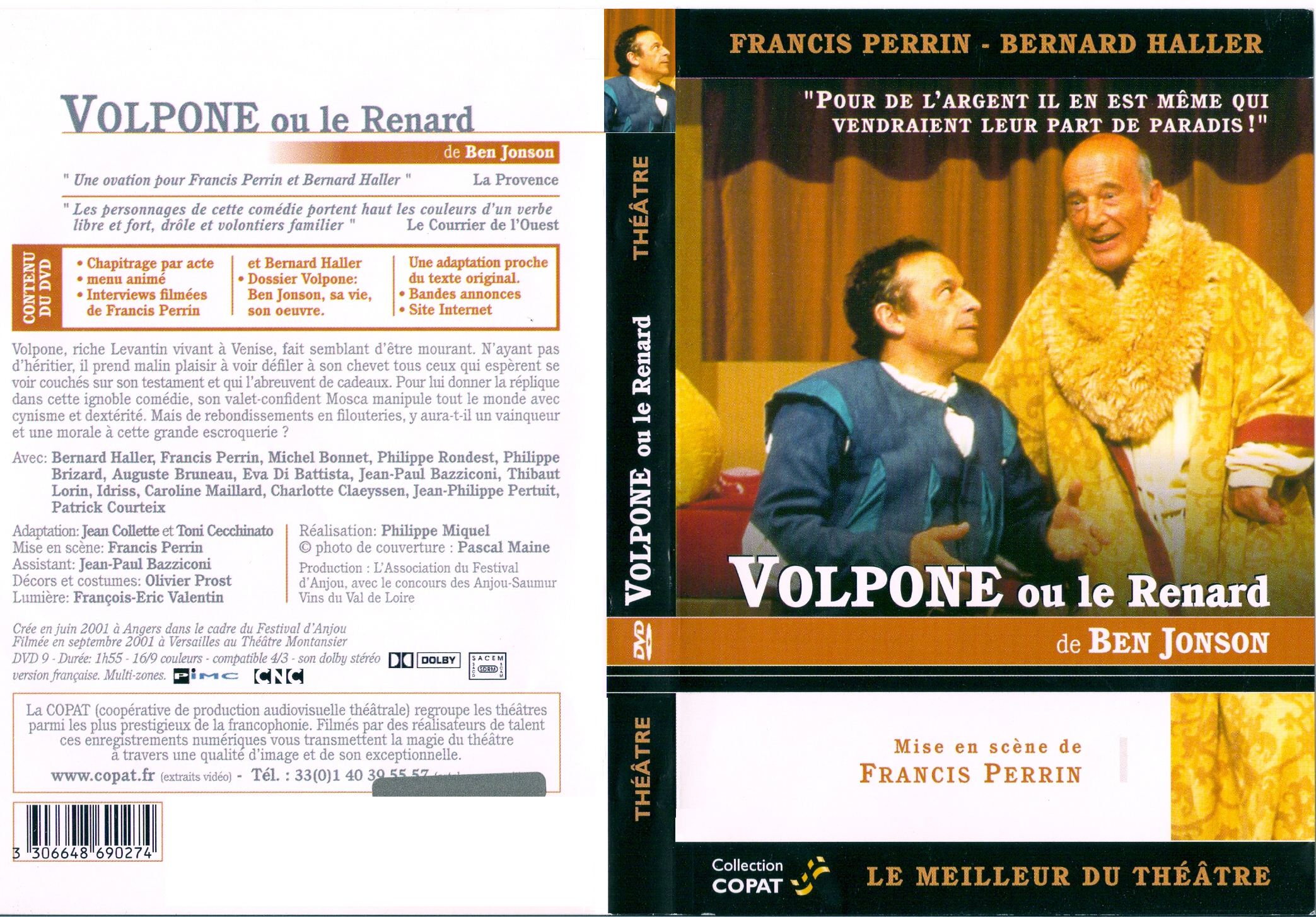 Jaquette DVD Volpone ou le renard