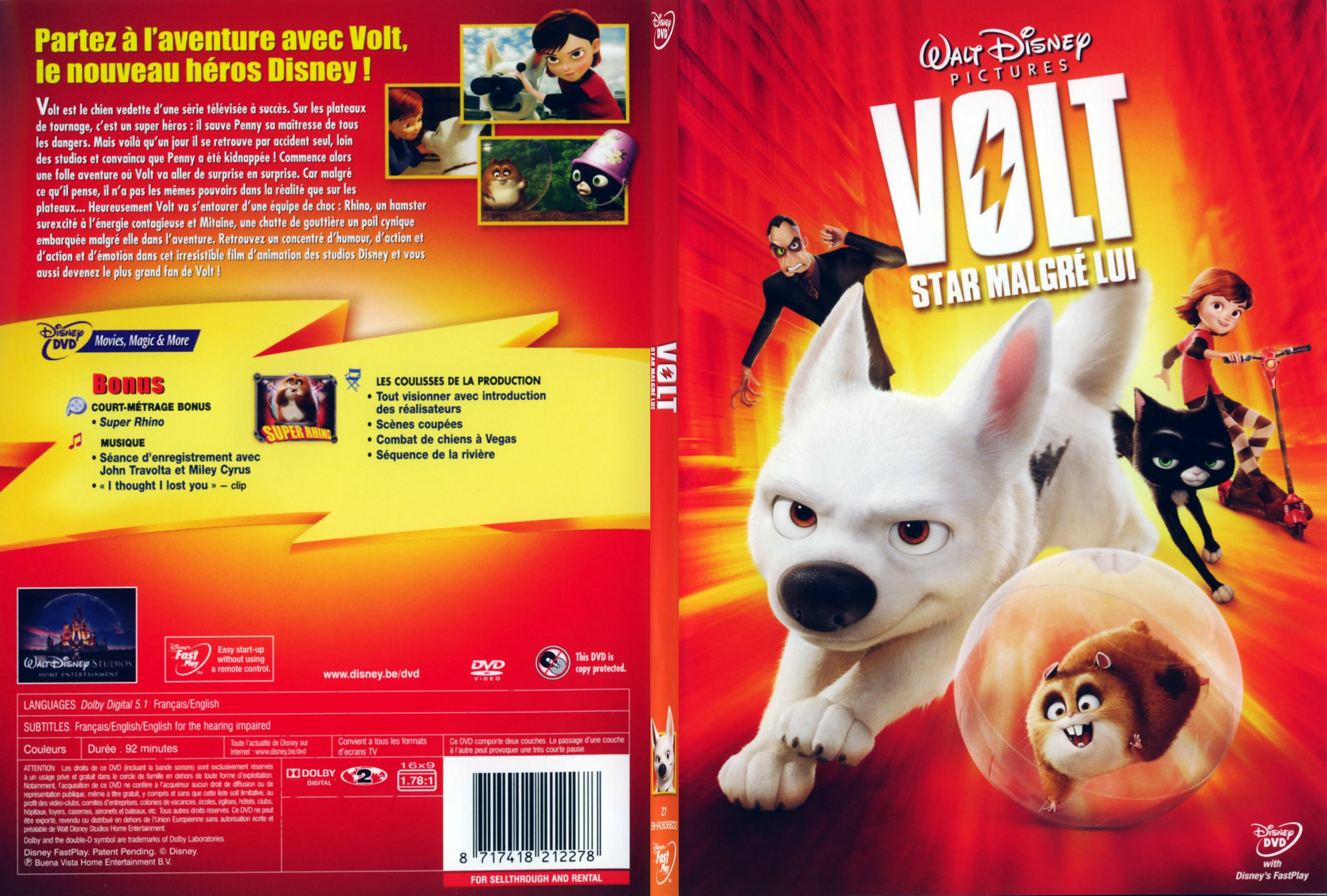 Jaquette DVD Volt - SLIM