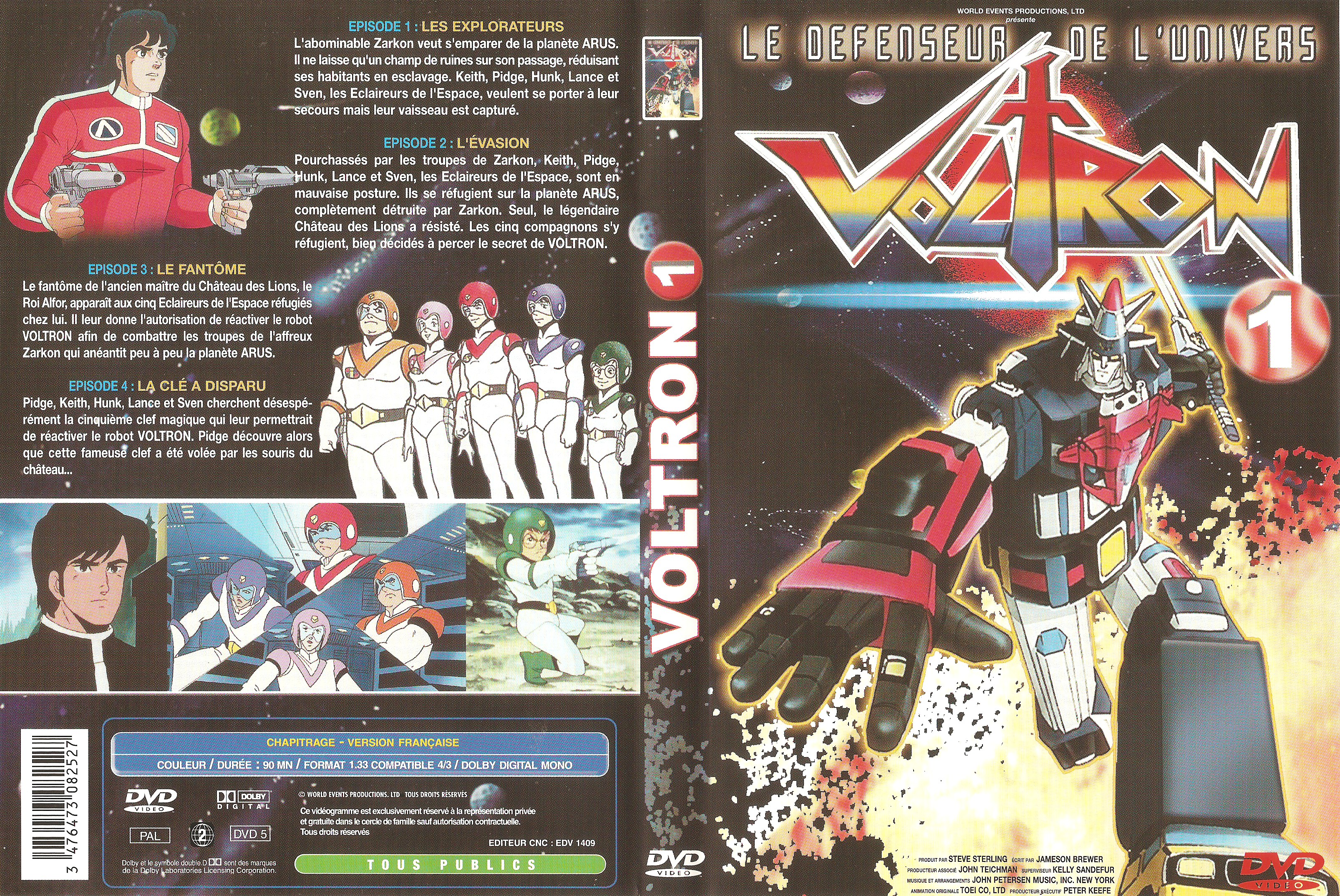 Jaquette DVD Voltron Vol 01