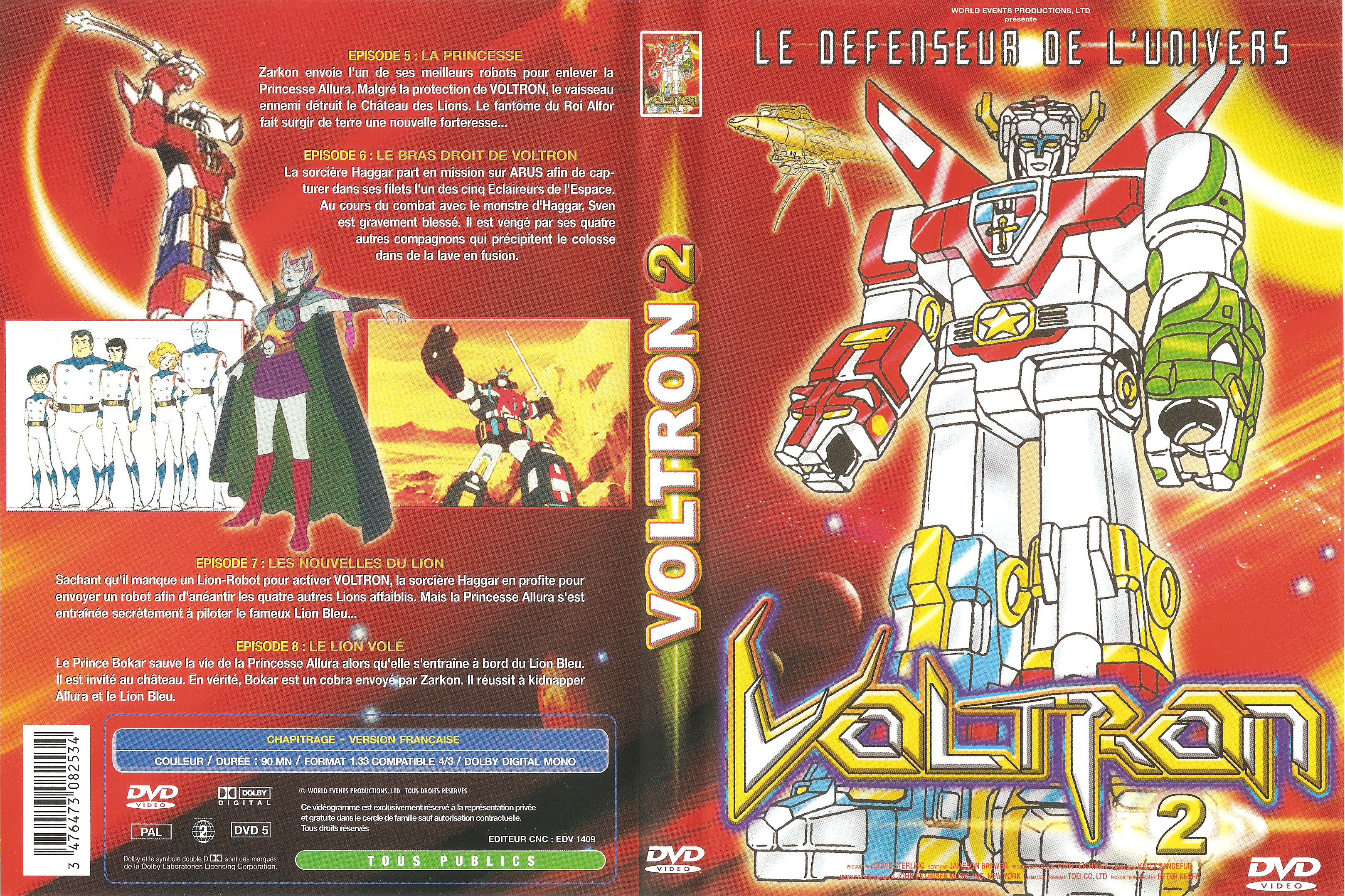 Jaquette DVD Voltron Vol 02