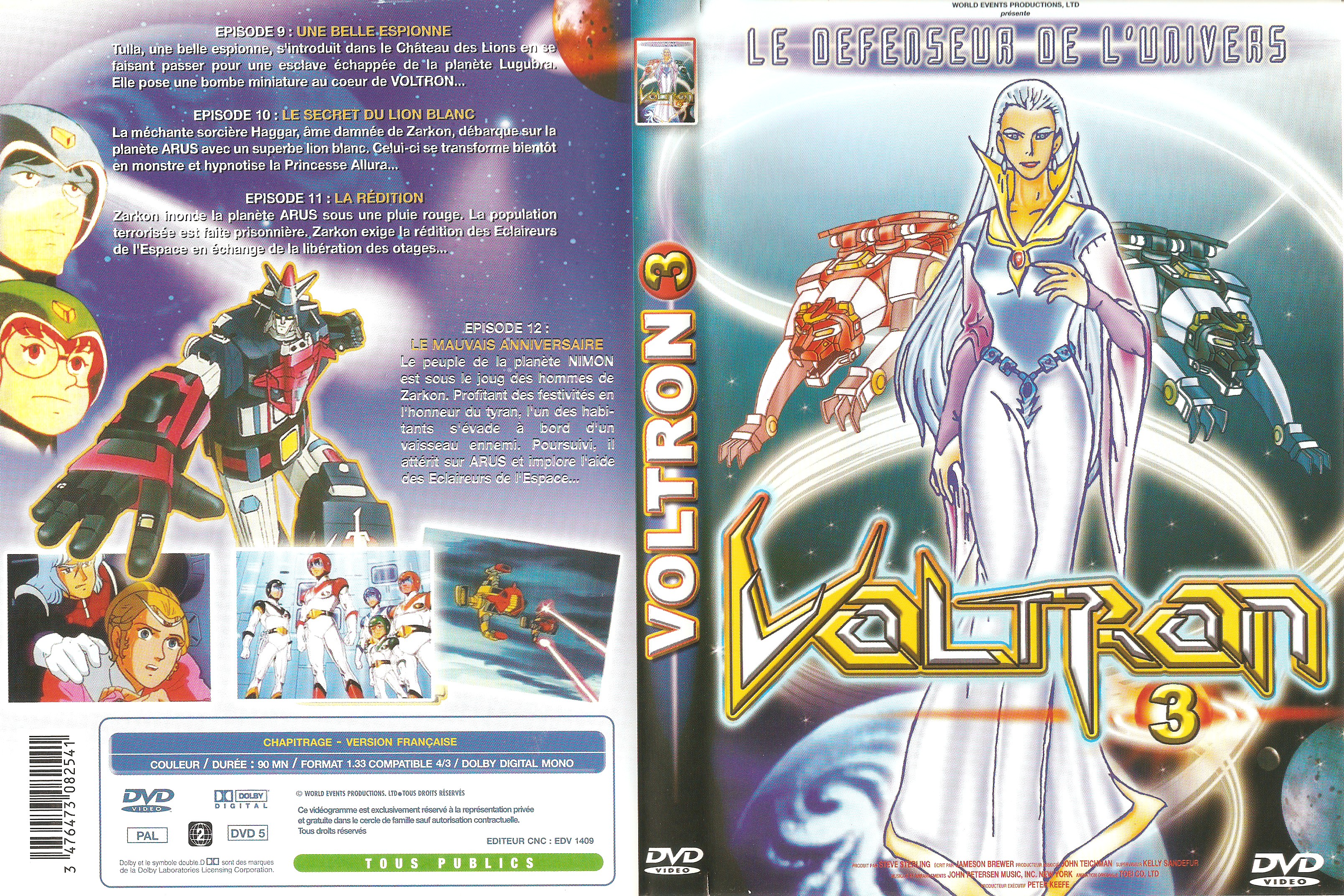 Jaquette DVD Voltron Vol 03