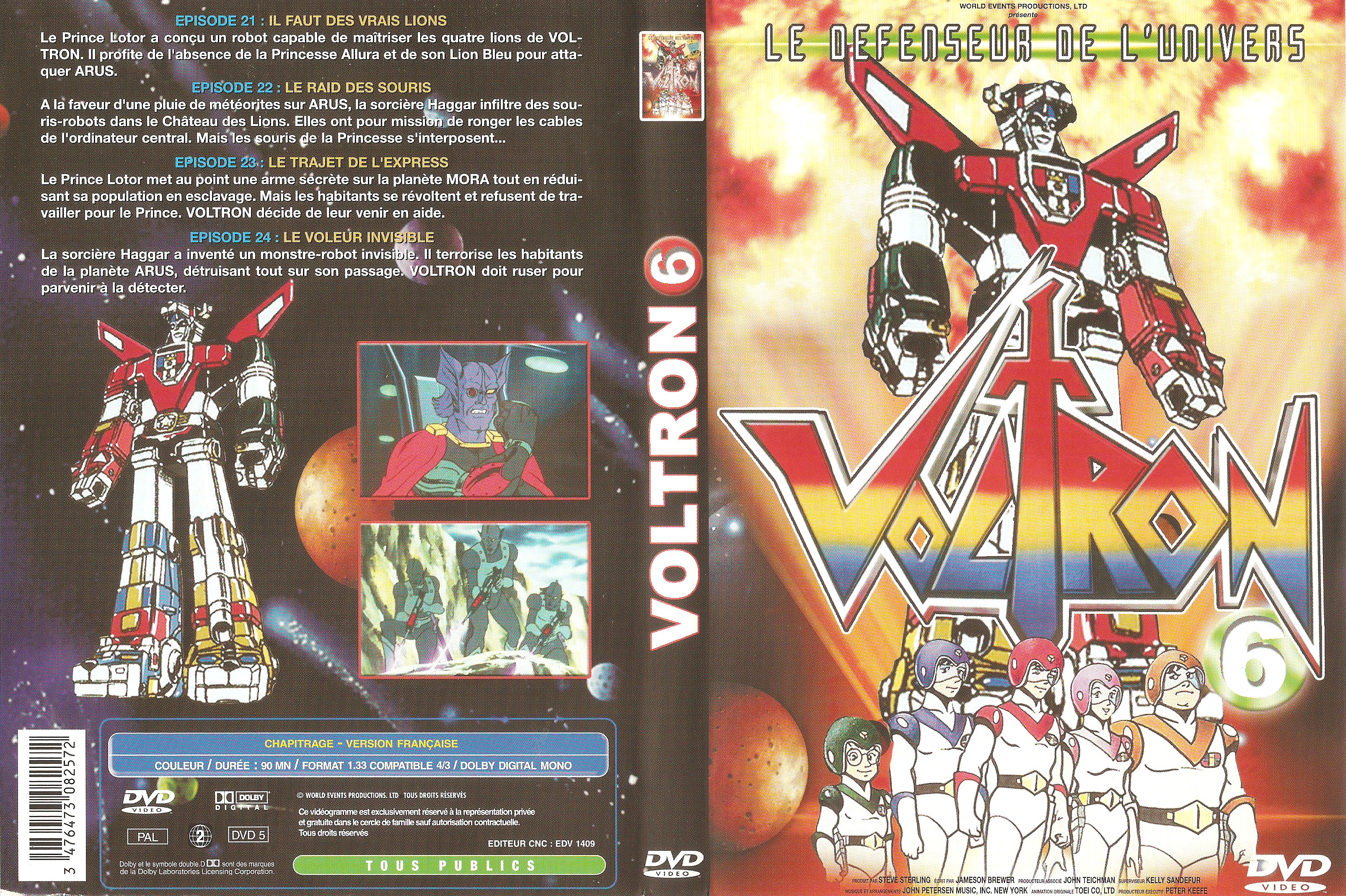 Jaquette DVD Voltron Vol 06