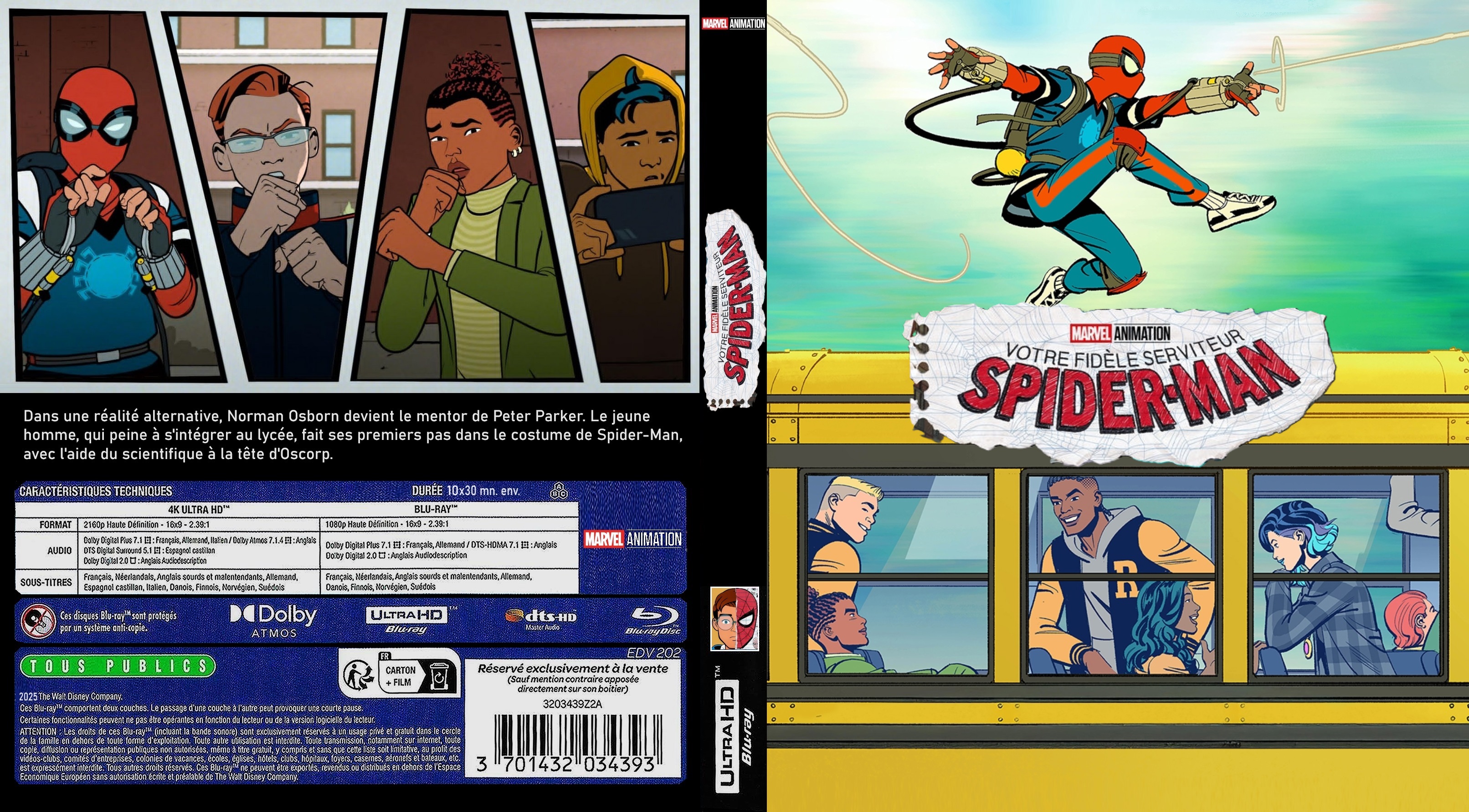Jaquette DVD Votre fidle serviteur Spider-Man saison 1 4K custom (BLU-RAY)