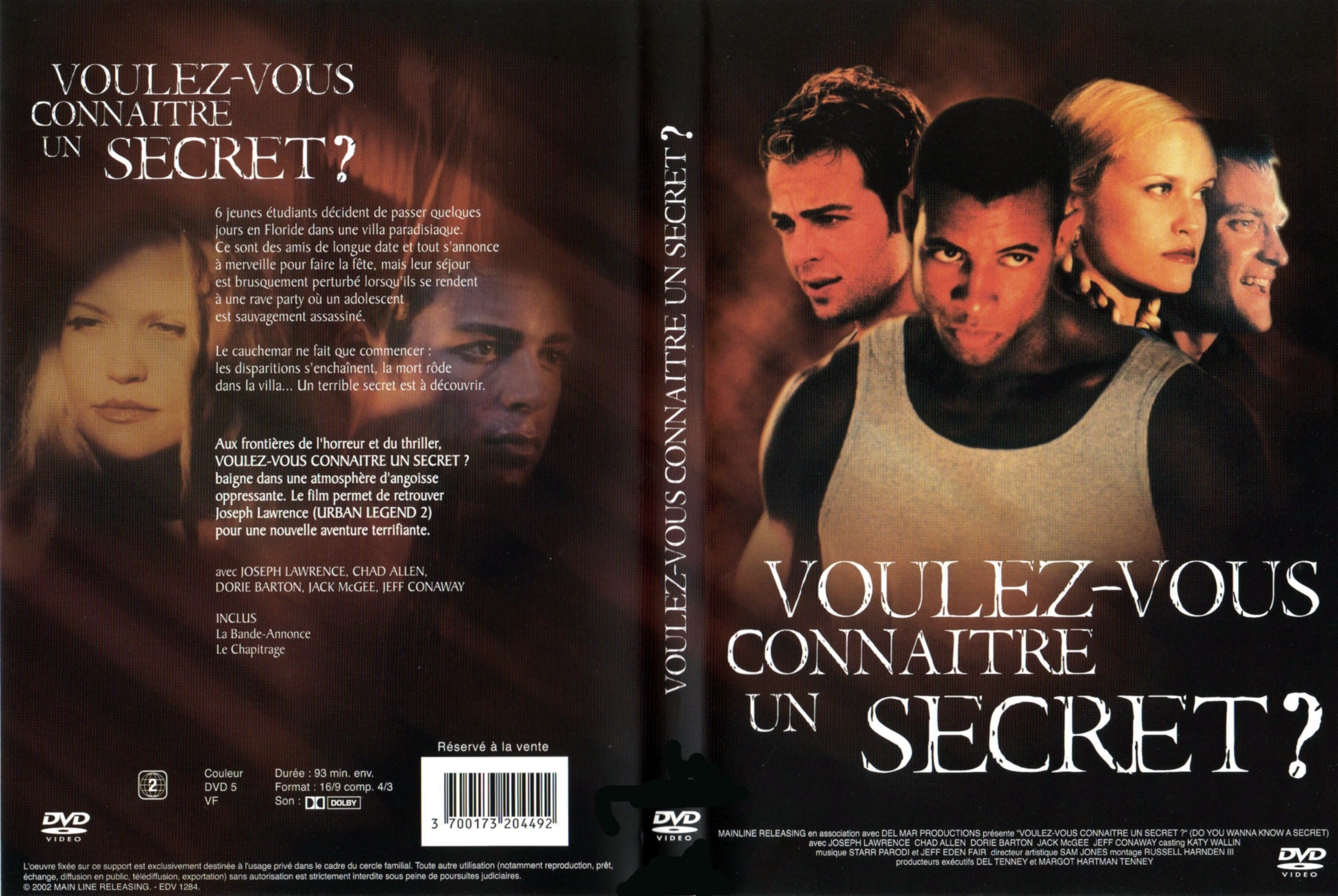 Jaquette DVD Voulez vous connaitre un secret