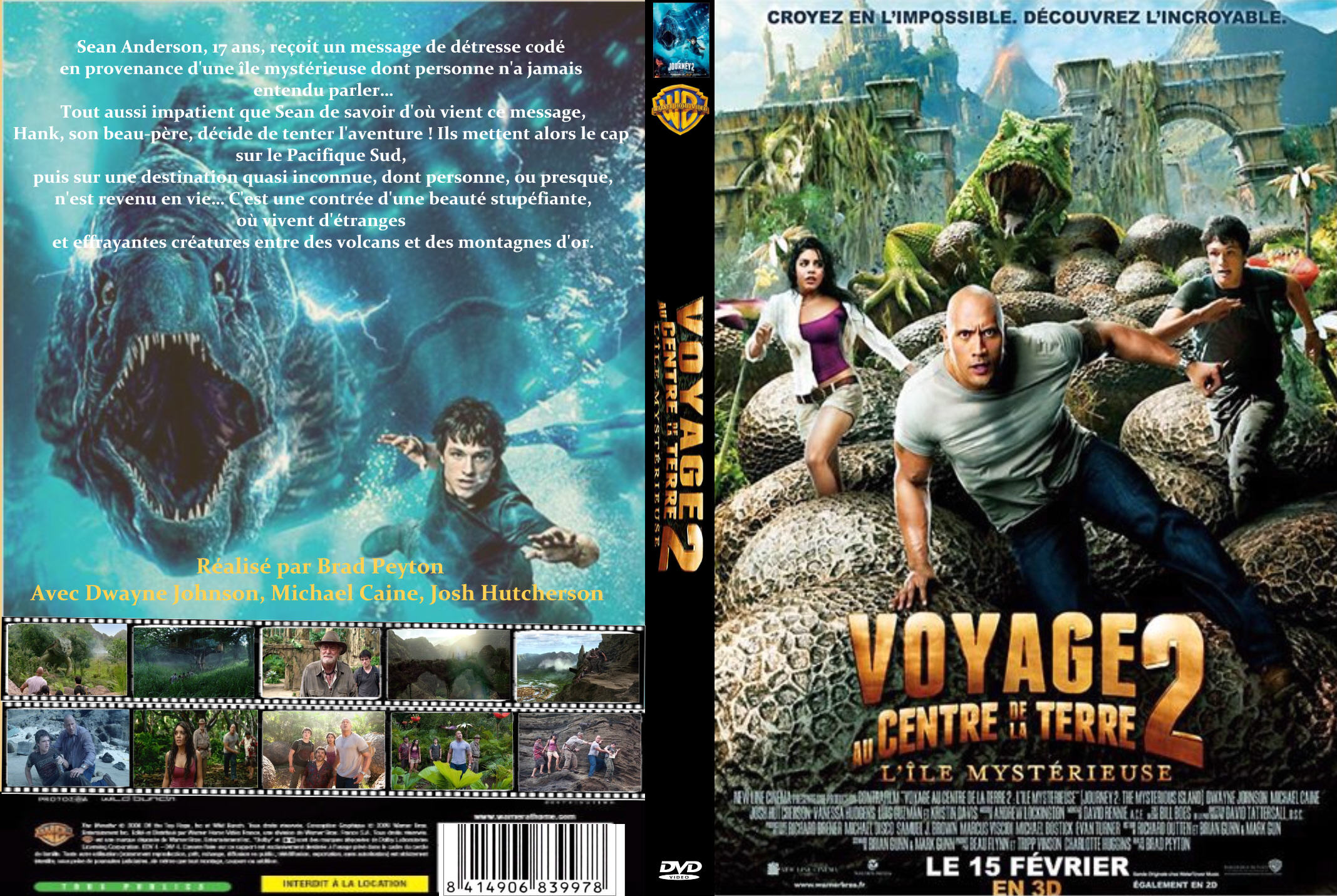 Jaquette DVD Voyage au centre de la terre 2 custom v2