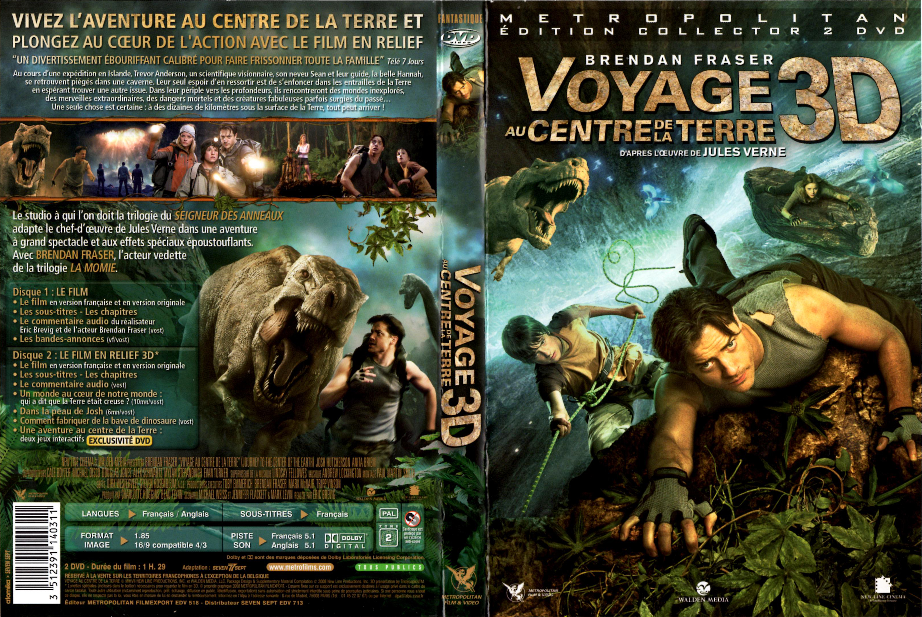 Jaquette DVD Voyage au centre de la terre 3D (2008)