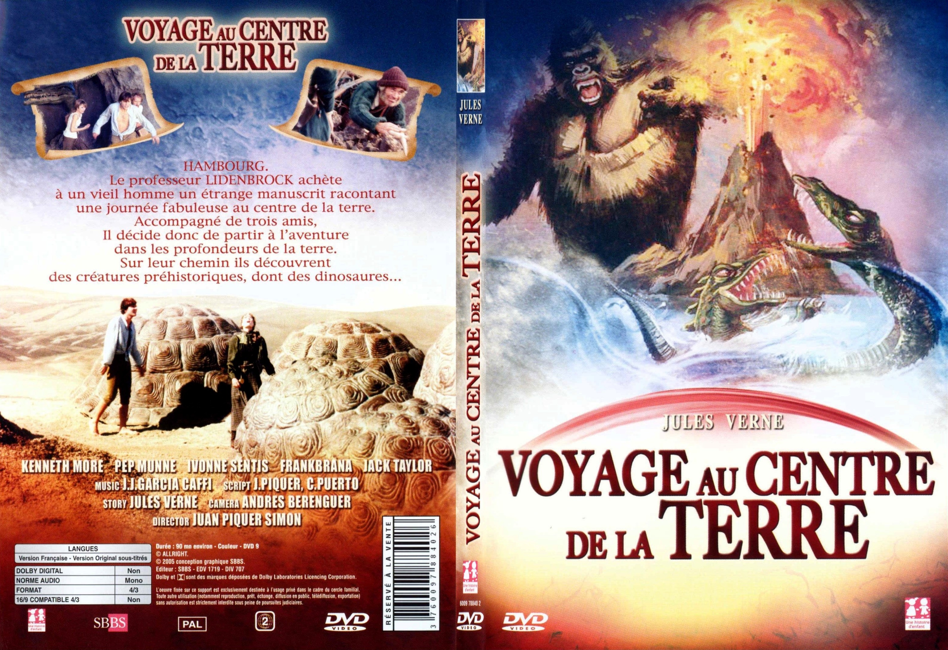 Jaquette DVD Voyage au centre de la terre (1976) - SLIM