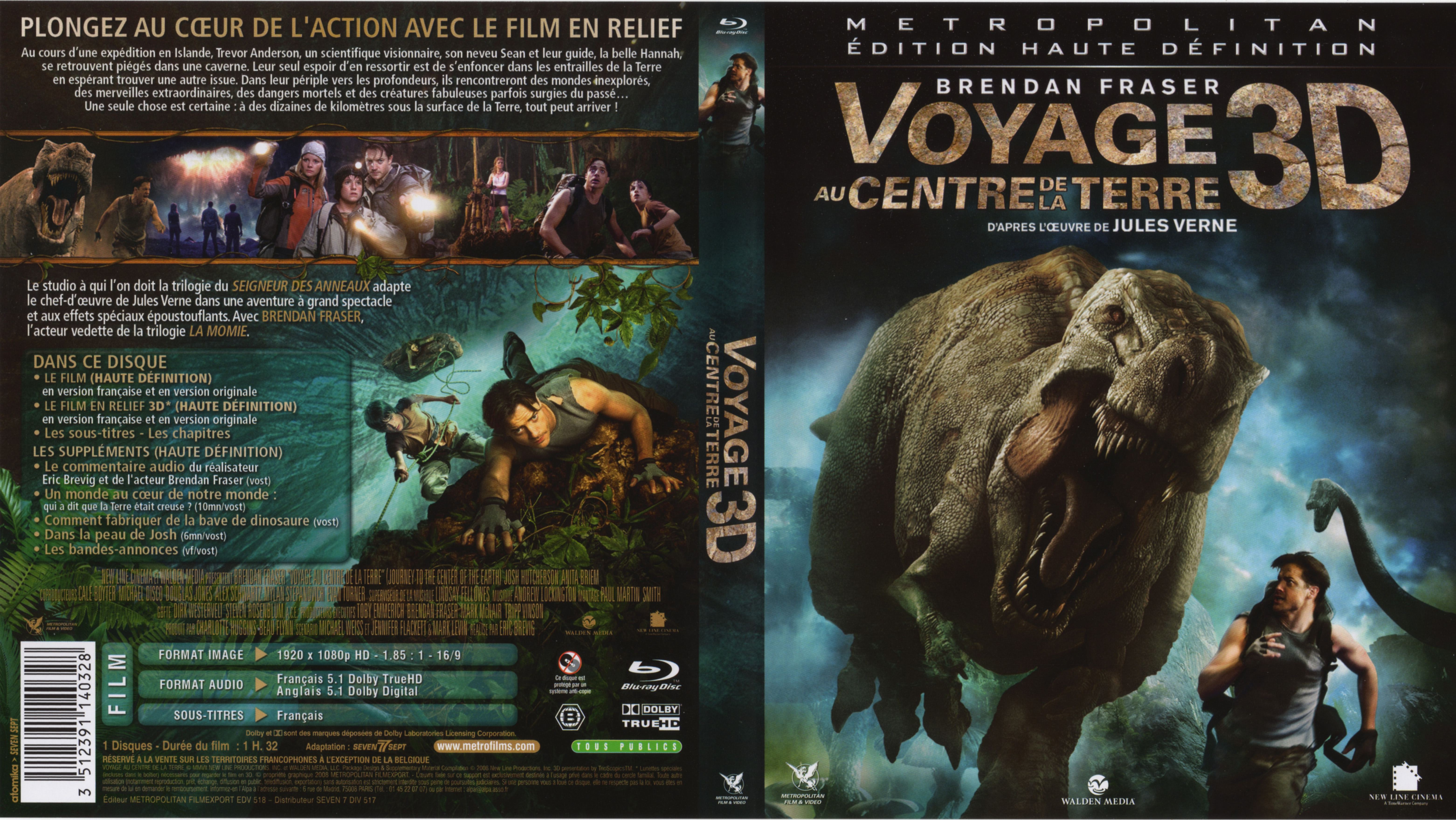 Jaquette DVD Voyage au centre de la terre (2008) (BLU-RAY)