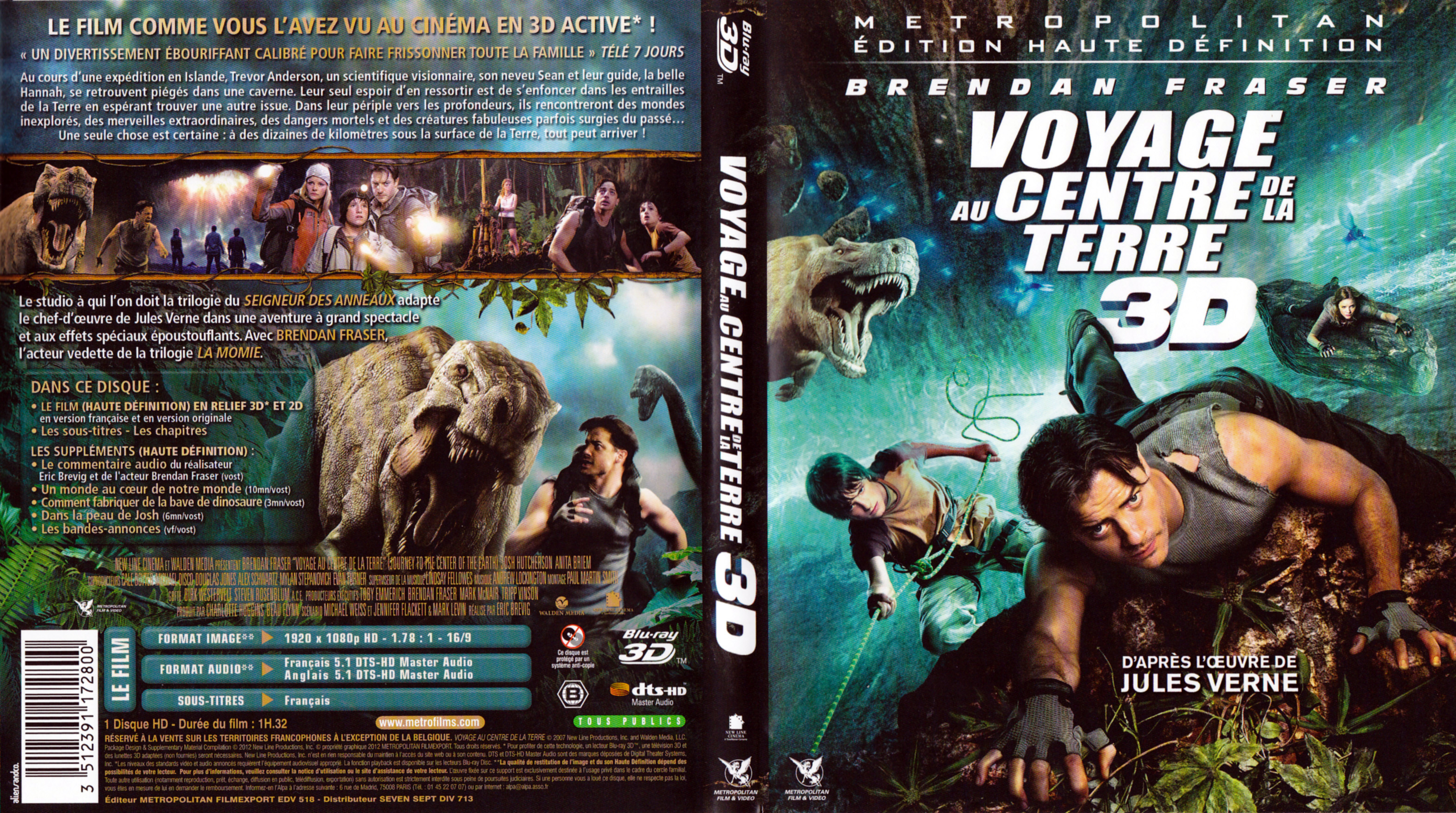 Jaquette DVD Voyage au centre de la terre (2008) (BLU-RAY) v2
