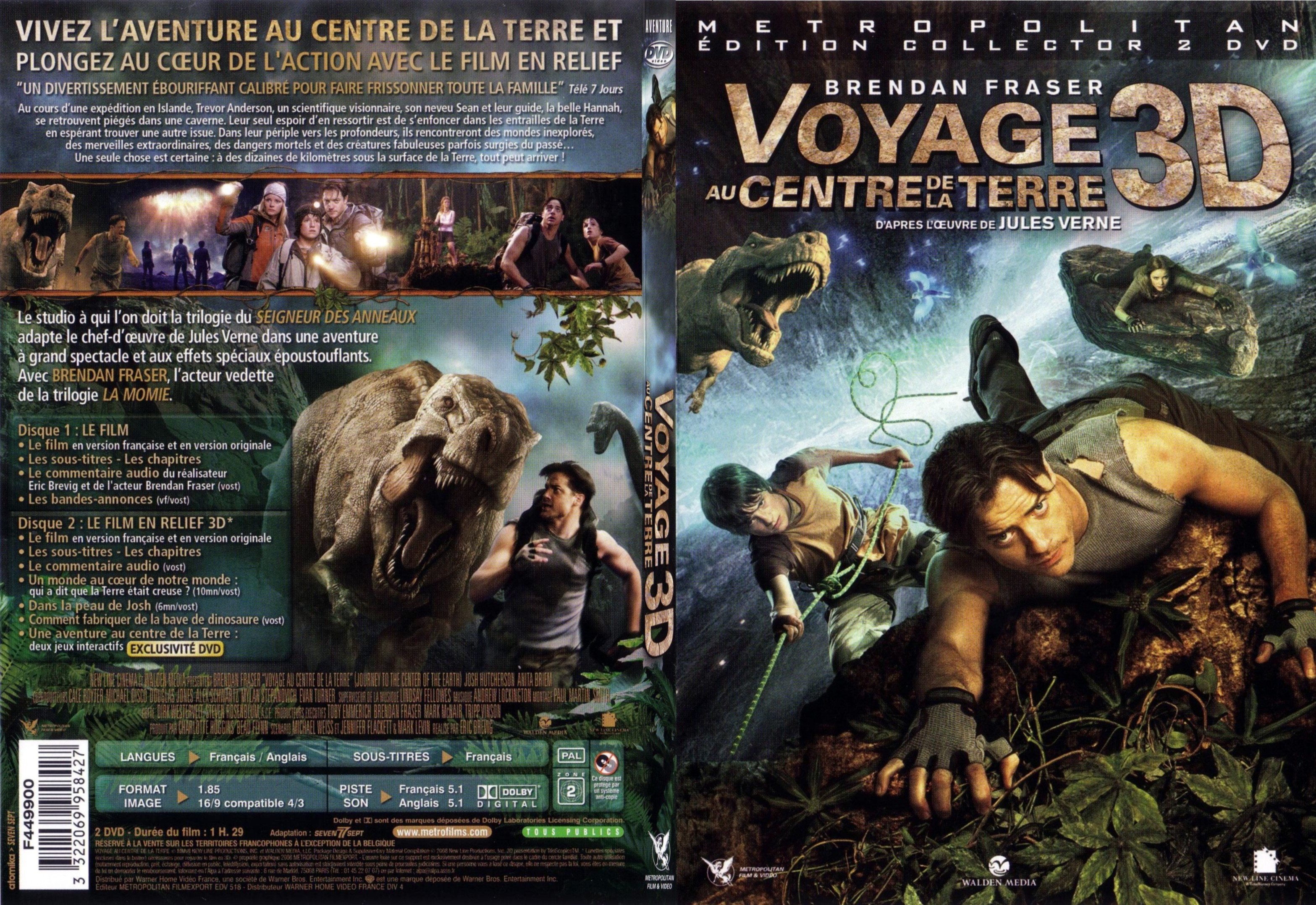 Jaquette DVD Voyage au centre de la terre (2008) - SLIM