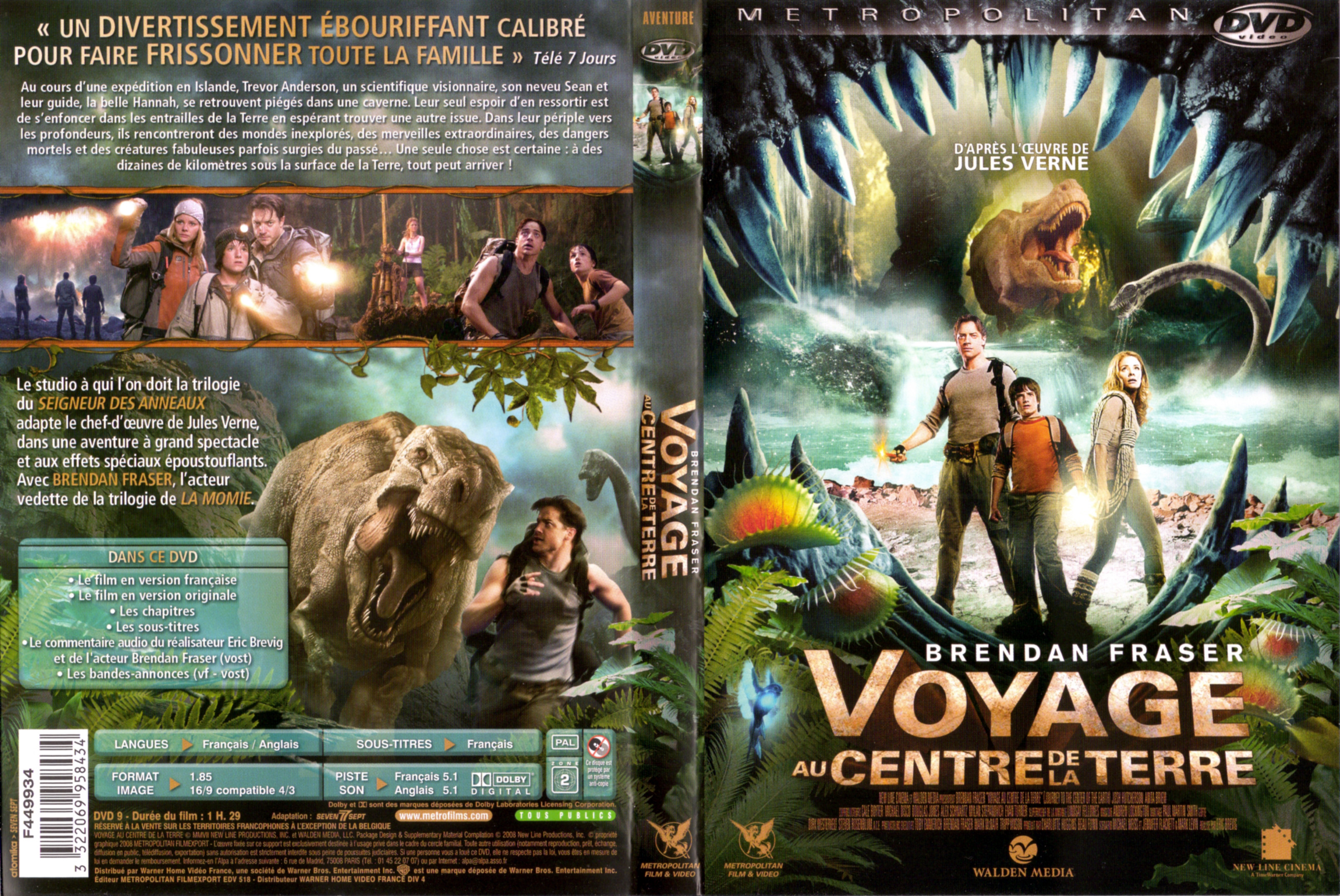 Jaquette DVD Voyage au centre de la terre (2008) v2