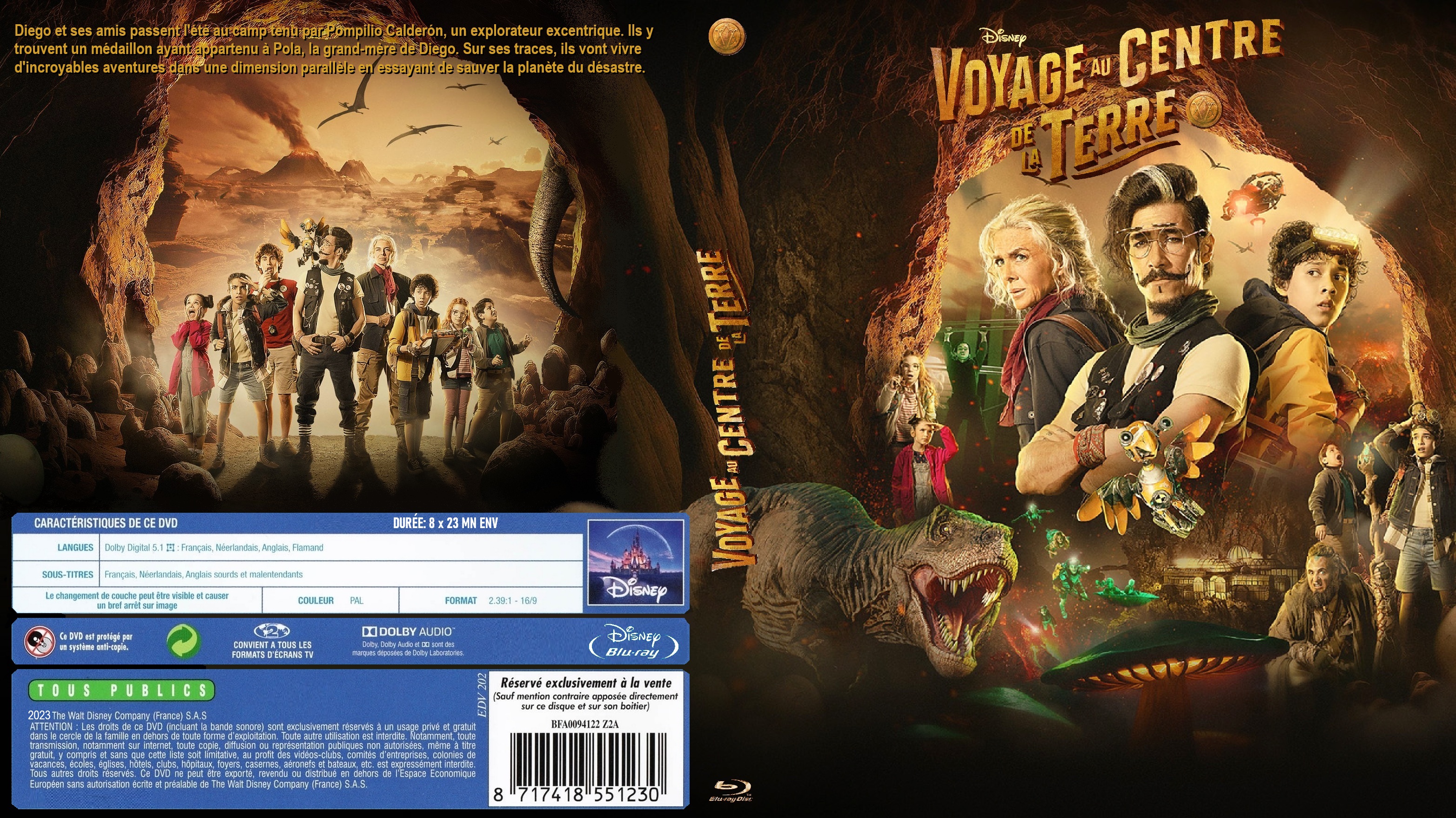 Jaquette DVD Voyage au centre de la terre  2025  saison 1 custom  BLU RAY