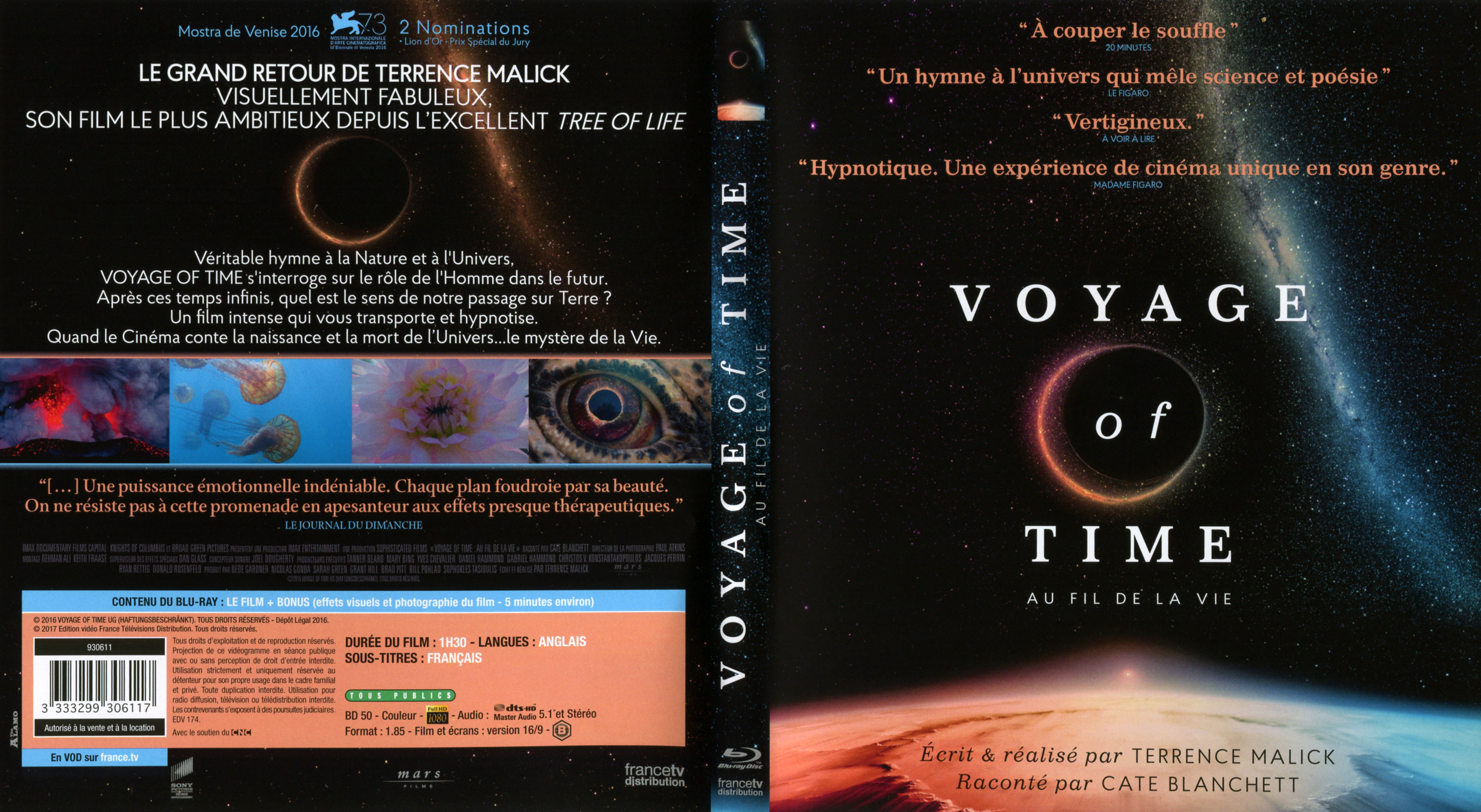 Jaquette DVD Voyage of time (BLU-RAY)