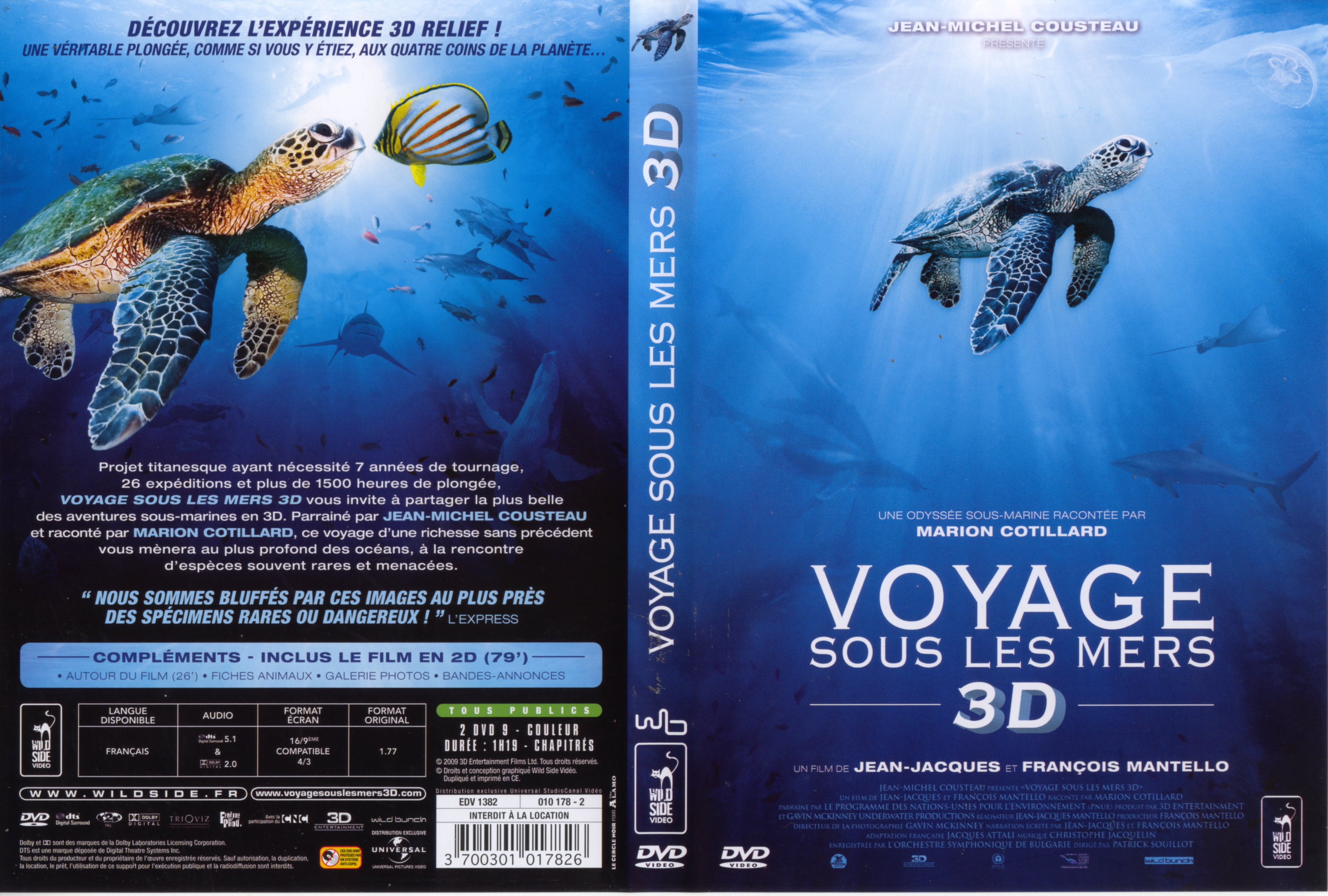 Jaquette DVD Voyage sous les mers 3D