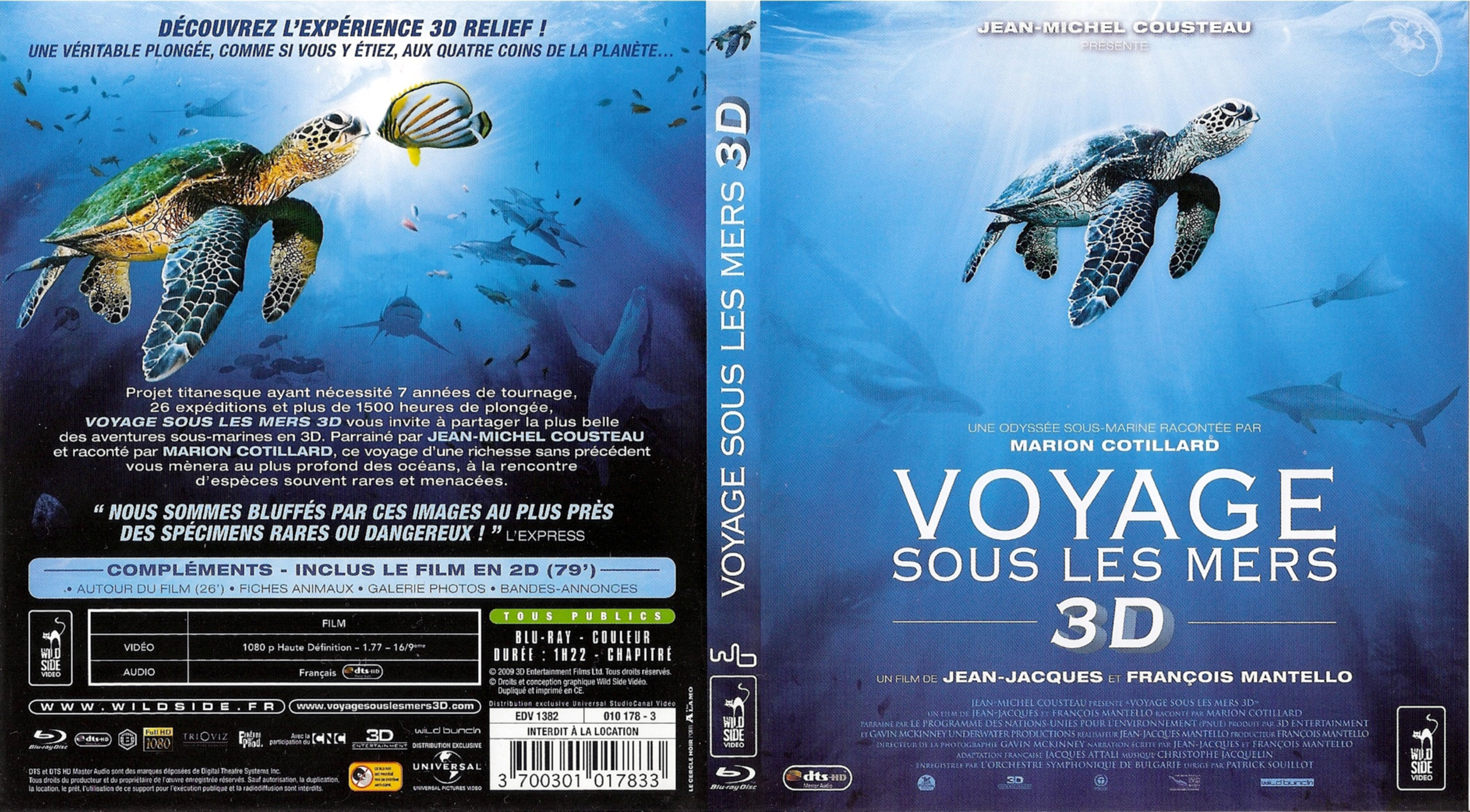 Jaquette DVD Voyage sous les mers 3D (BLU-RAY)