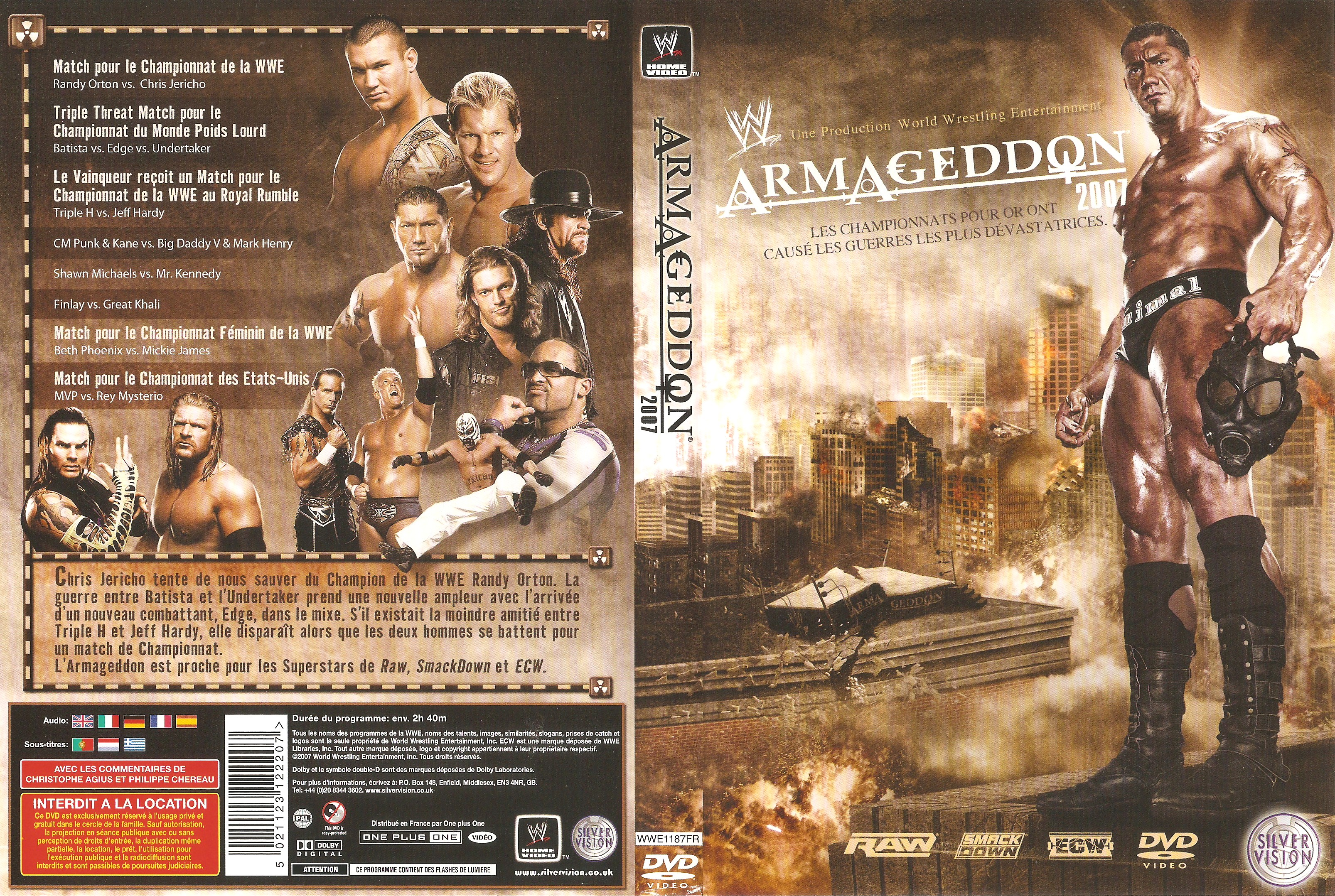 Jaquette DVD WWE Armageddon 2007