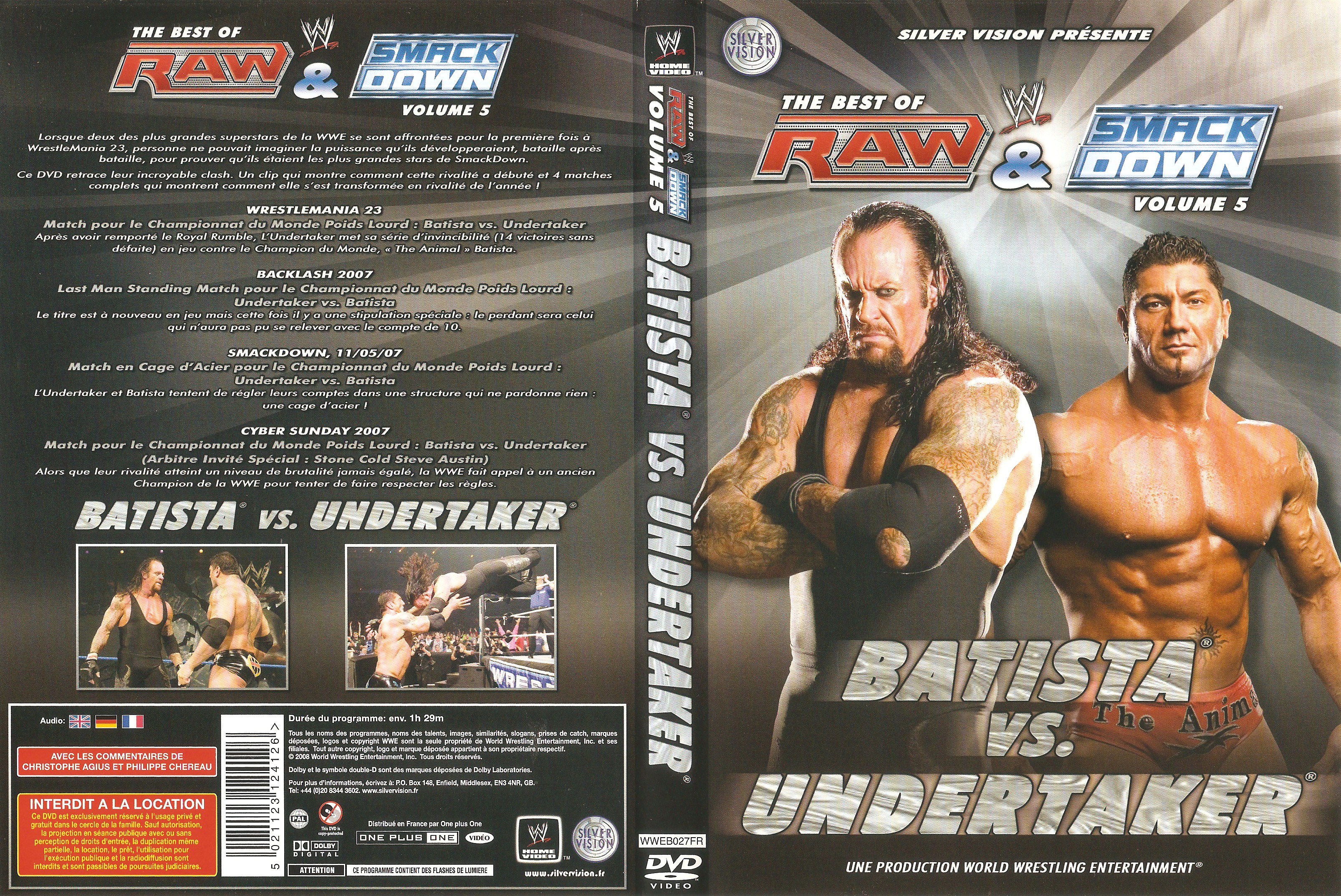 Jaquette DVD WWE Batista vs Undertaker
