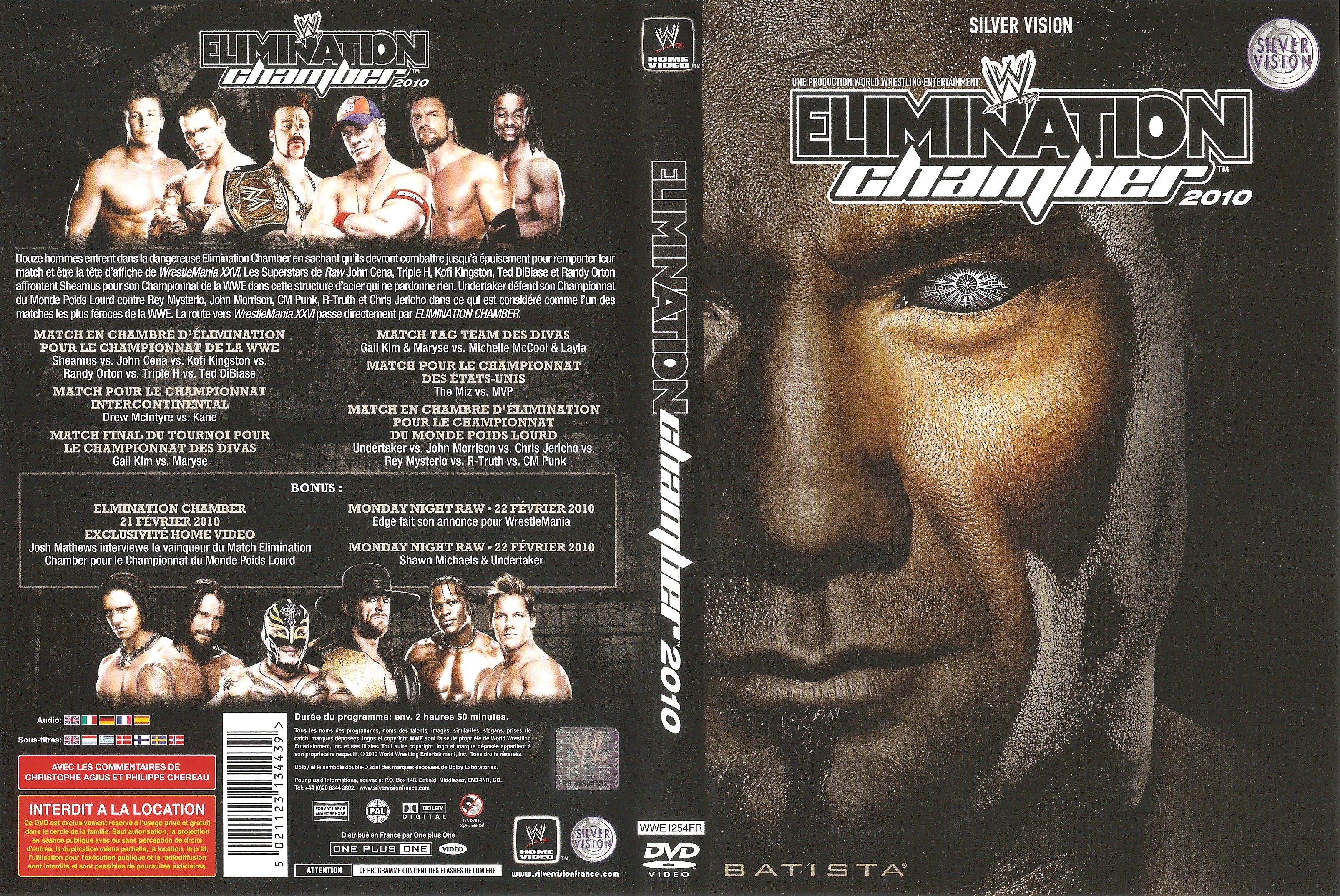 Jaquette DVD WWE Elimination Chamber 2010